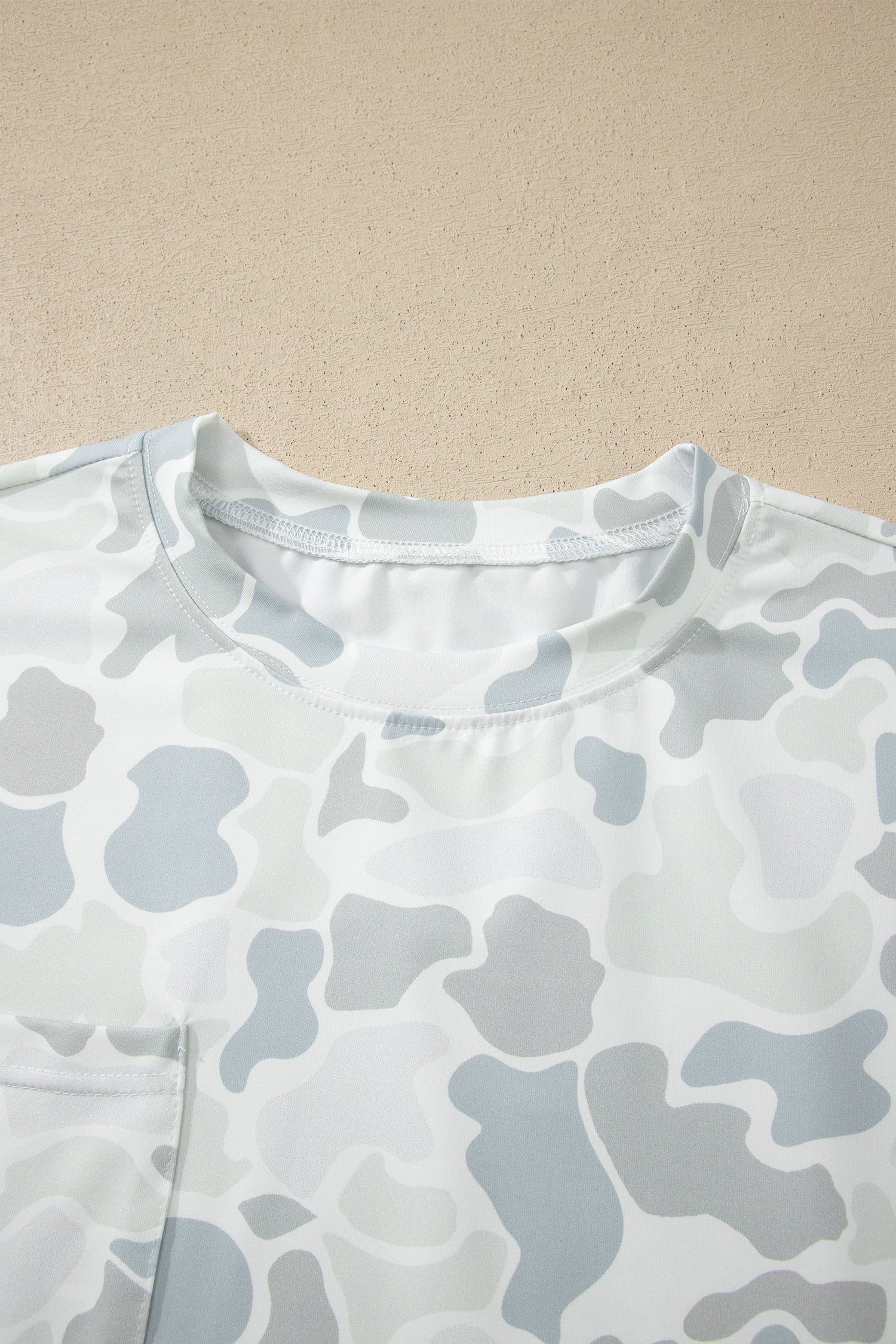 Multicolour Camouflage Print Casual Tee & Drawstring Shorts Co-ord Set