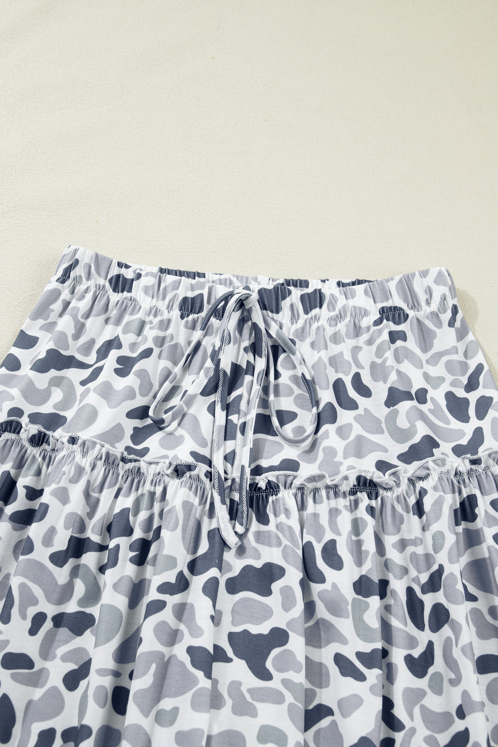 Camo Print Wide Leg Casual Trousers | Beige, Brown & Multicolour