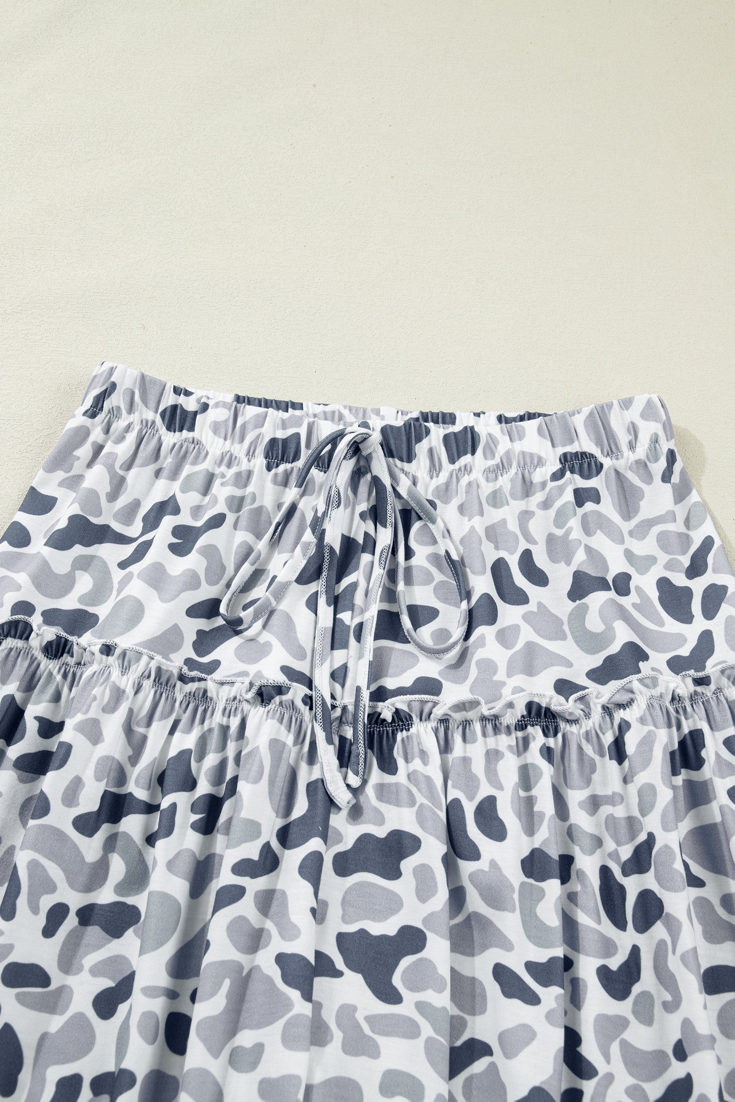 Camo Print Wide Leg Casual Trousers | Beige, Brown & Multicolour