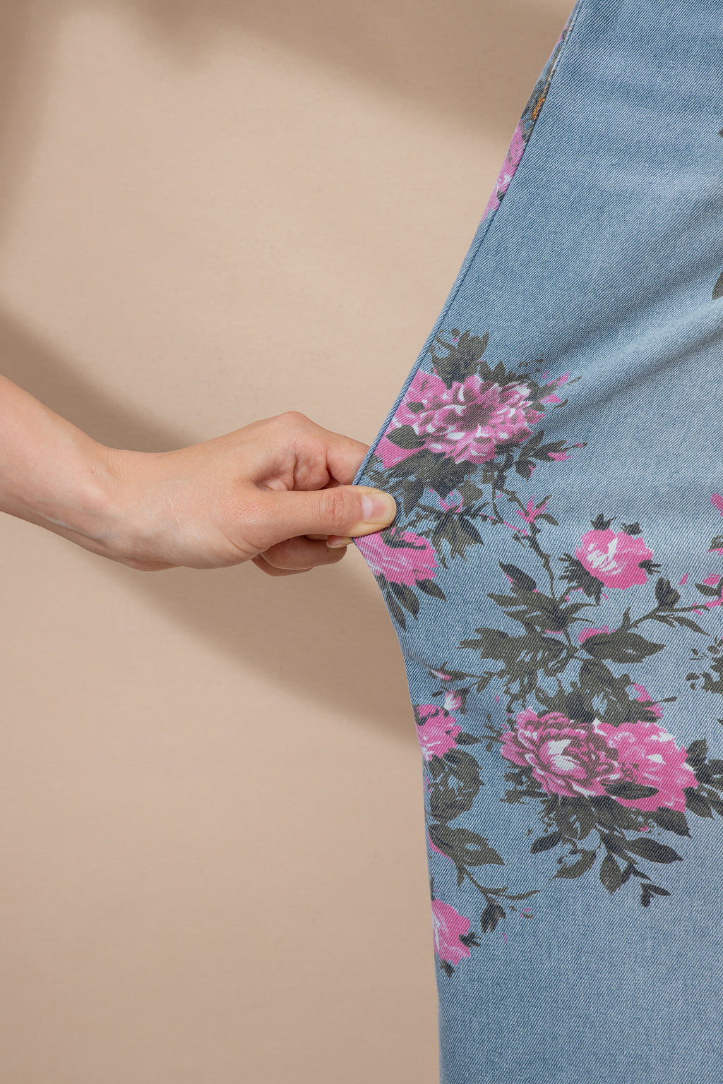 Shop Blue Garden Floral Print Bootcut Jeans | UK Sizes 6-18 at LivelyLooks
