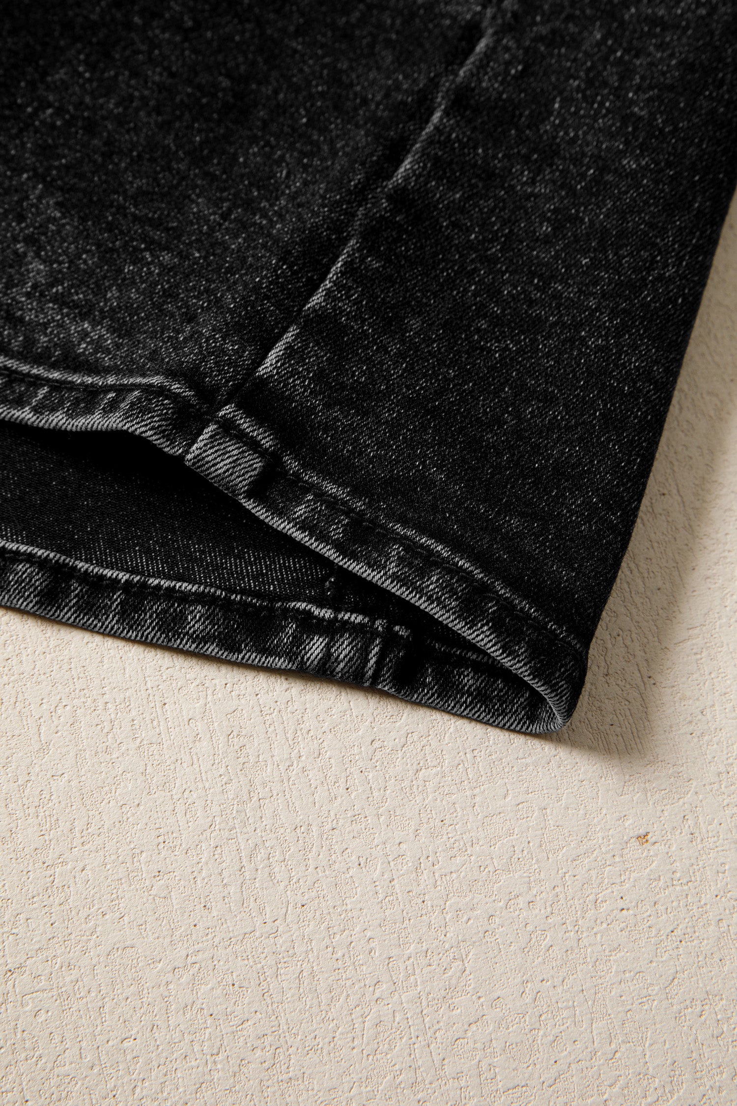 Women's Buttoned Front Slit Denim Vest Black Blue S-XL at LivelyLooks