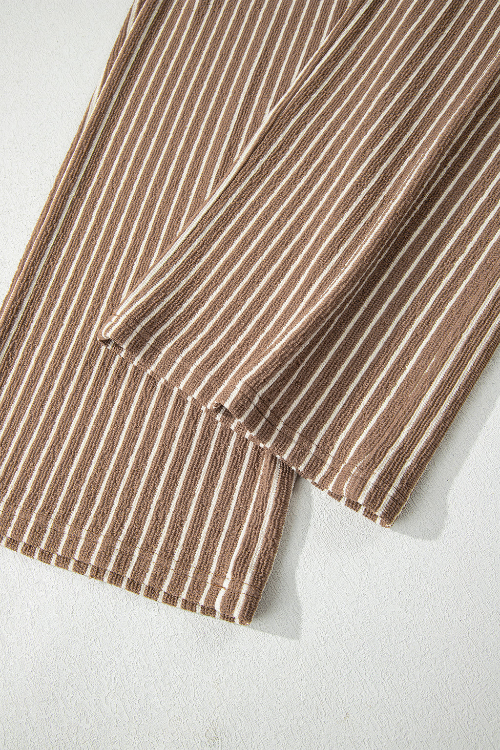 Stripe Crew Neck Tee & Drawstring Cropped Trousers Set | 4 Colours | Sizes 8-22