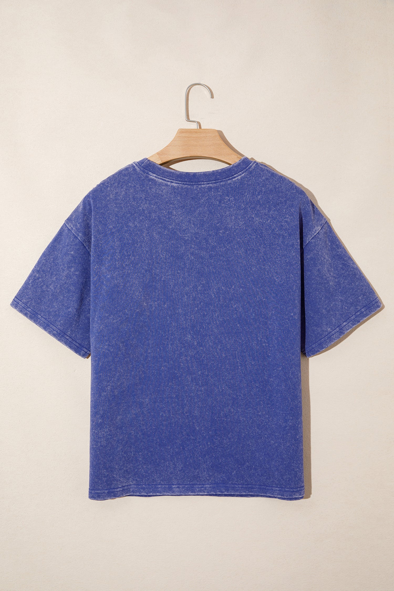 Shop Red Independence Day Star Printed Mineral Wash T Shirt at LivelyLooks