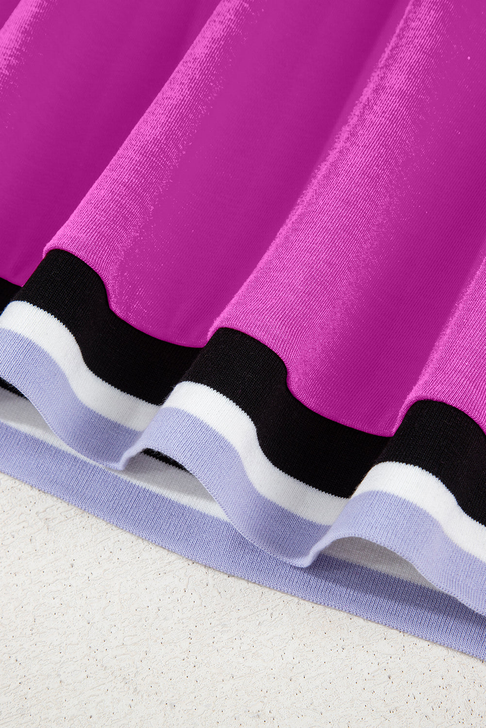 Green Purple Blue Contrast Trim V Neck Sleeveless Dress S-XL