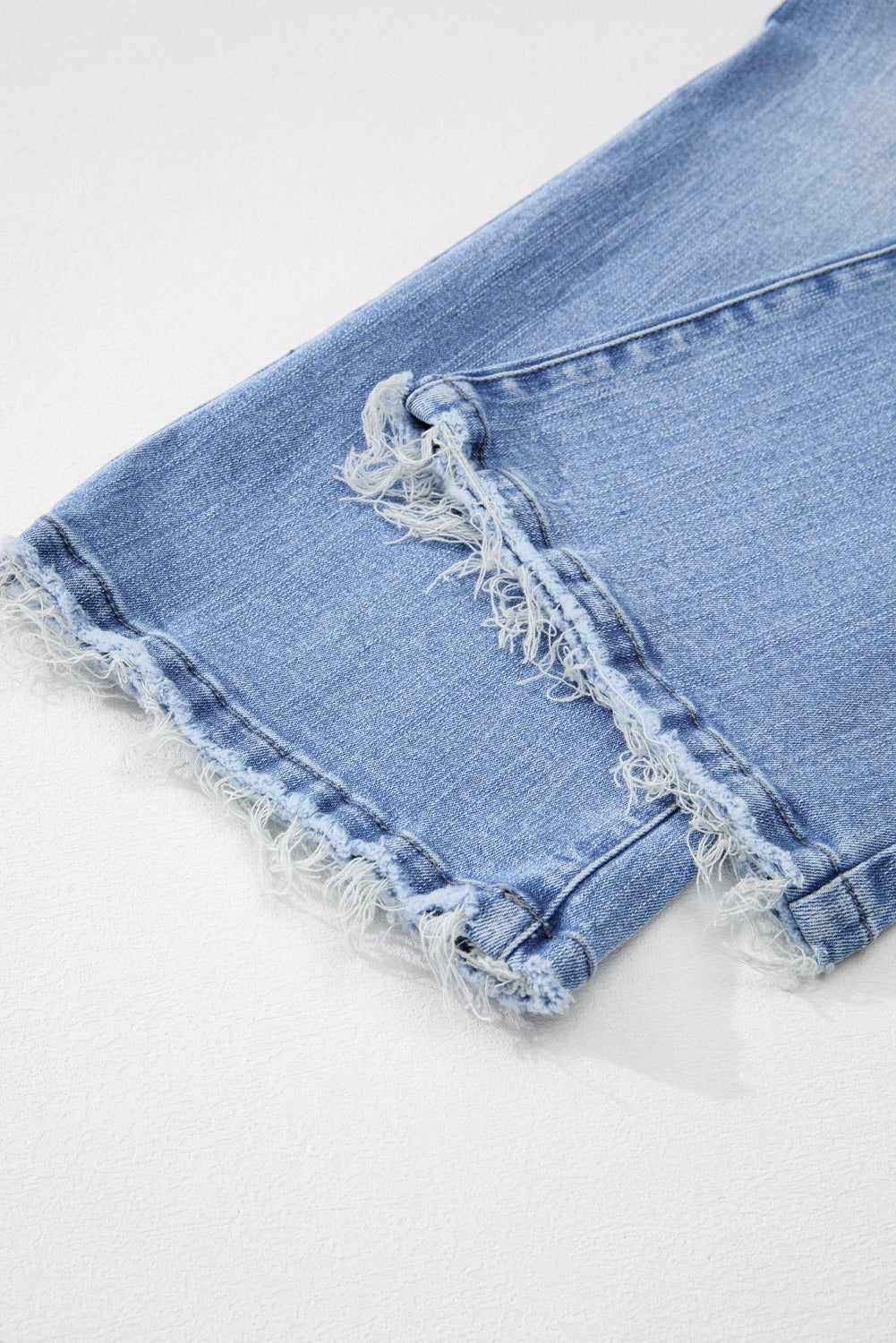 Women's Women's Mineral Wash Flared Jeans Raw Hem High Waist Sizes 4-16 at LivelyLooks