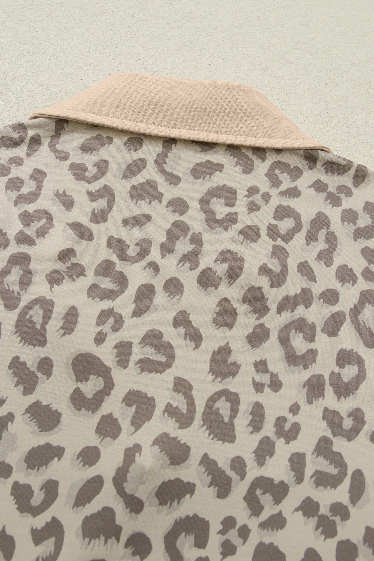 Leopard Print V-Neck Collar 2pcs Short Set | Rose, Khaki & Brown
