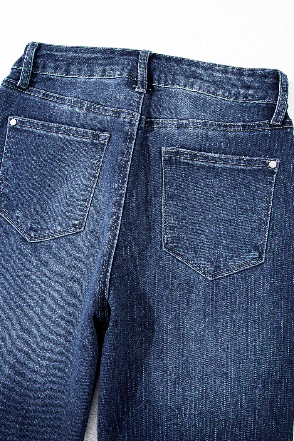 Women's Women's Mineral Wash Flared Jeans Raw Hem High Waist Sizes 4-16 at LivelyLooks