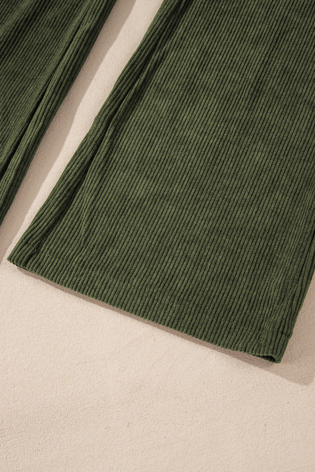 Women's Women's High Waist Corduroy Trousers Square Pockets Green/Brown at LivelyLooks