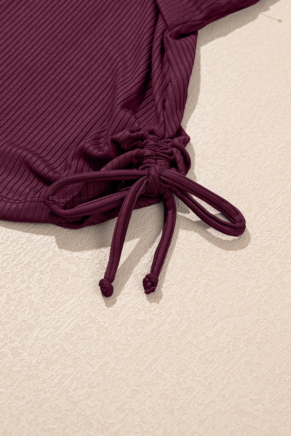 Ribbed Knit Crossed Tank & Skort Tankini Set | Blue, Black, Burgundy & Navy | UK 8-22
