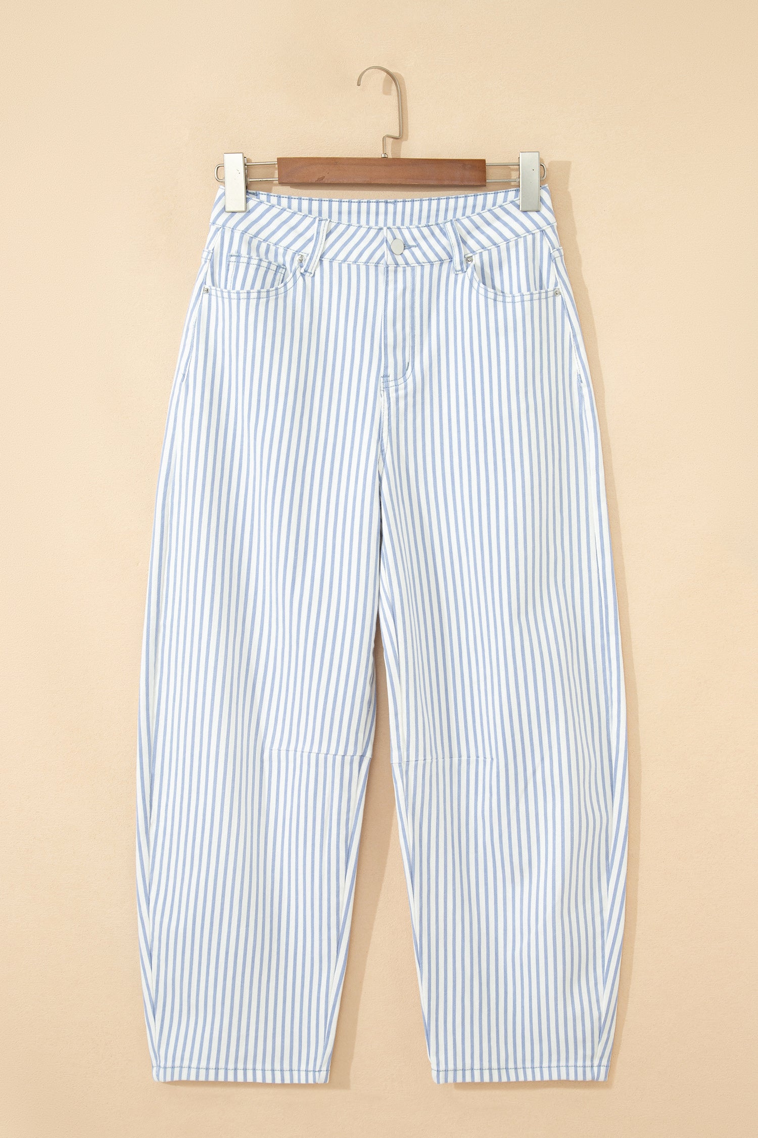 Stripe Casual Barrel Leg Jeans UK 4-16