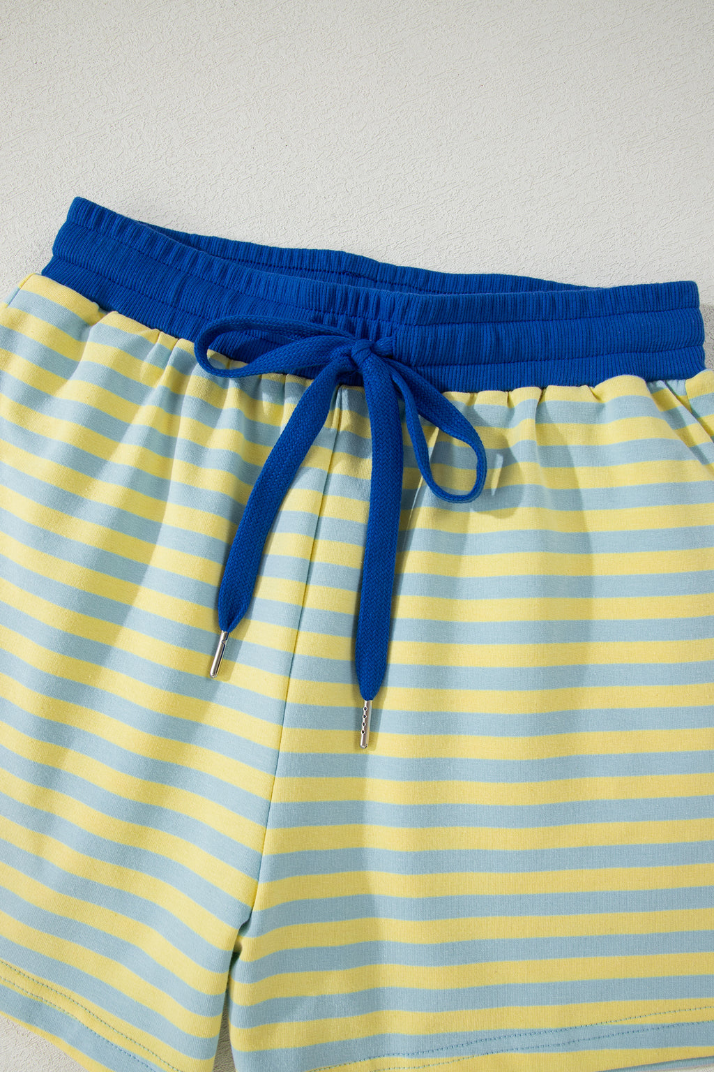 Shop Stripe Drop Shoulder Terry Short Set | Casual Co-ord S-XL at LivelyLooks