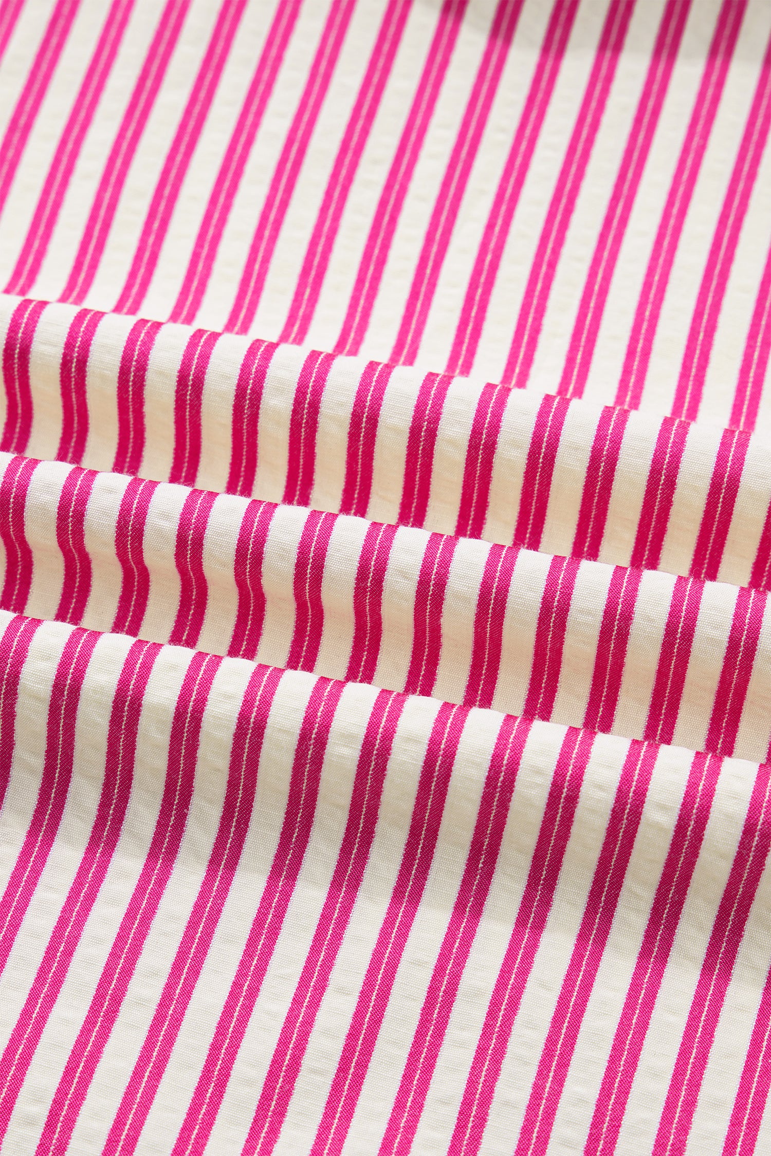 Women's Rose Stripe Shirred Yoke Ruffled Short Sleeve Blouse at LivelyLooks