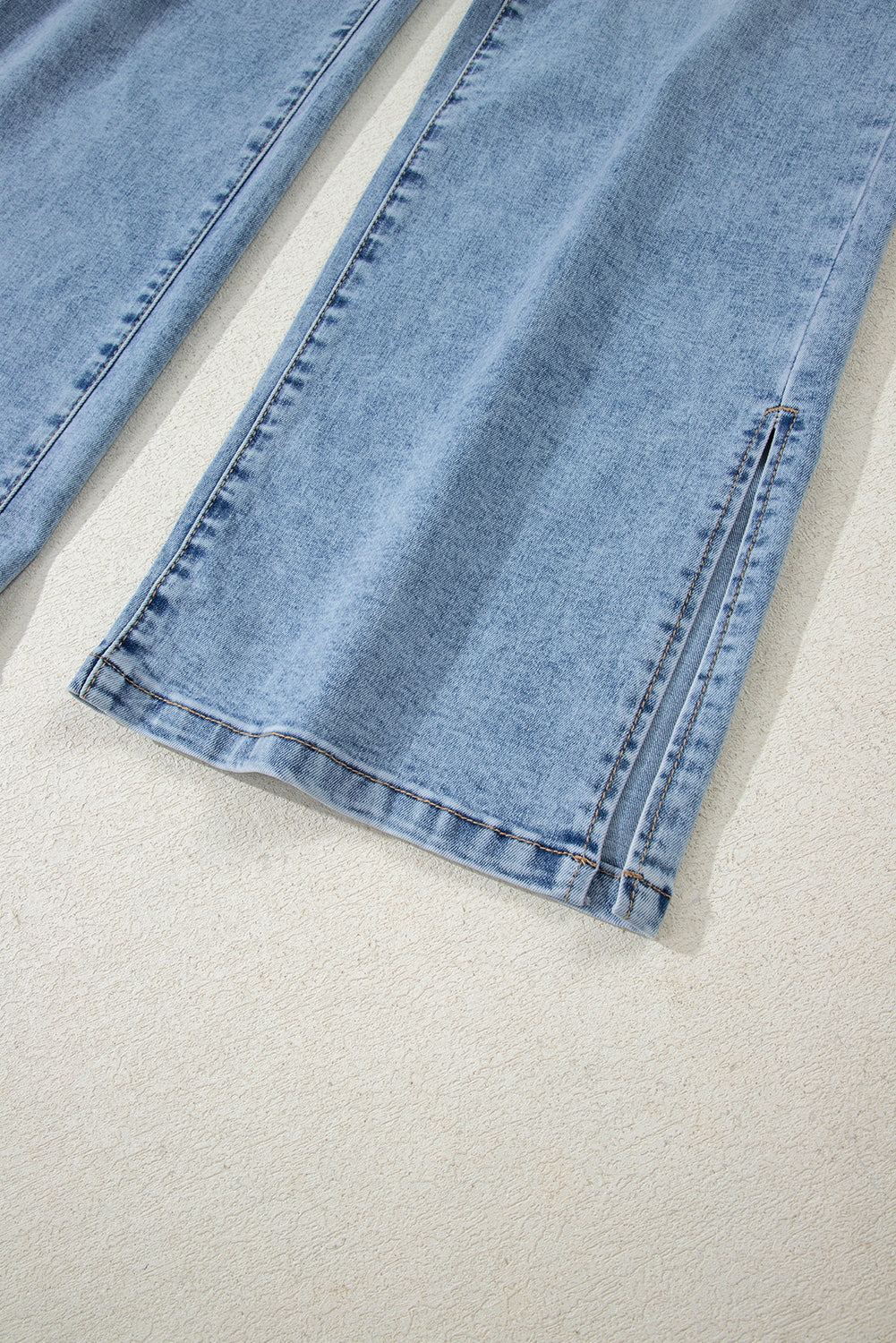 Shop Myosotis Slit Leg High Rise Drawstring Casual Jeans at LivelyLooks