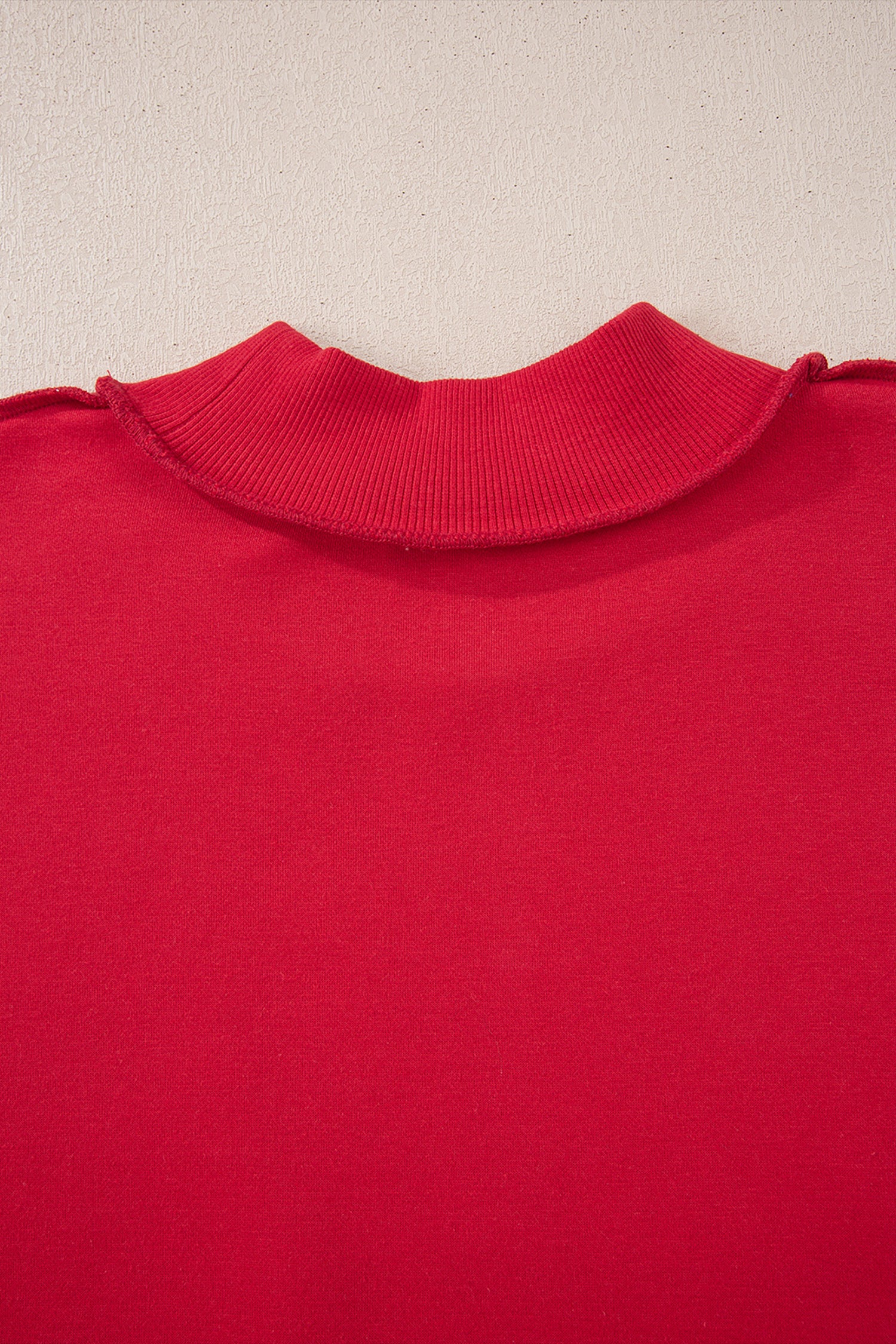 Carrot Oversized Reversible Sweatshirt Drop Shoulder Mock Neck Women S-XL