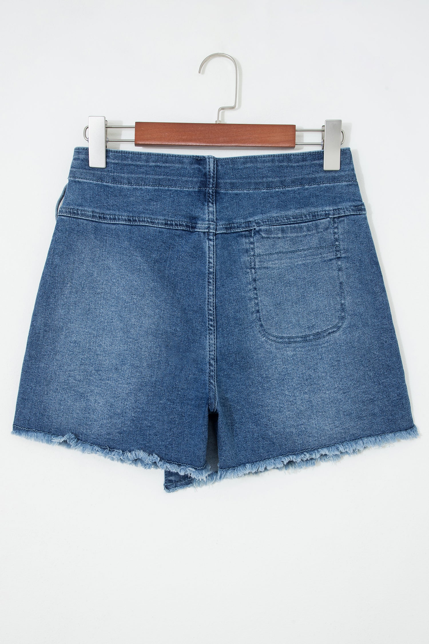 Shop Ashleigh Blue Wrapped Tied Waist Denim Skort at LivelyLooks