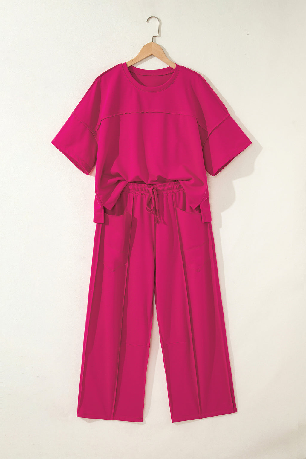 Drop Shoulder Boxy Tee & Barrel Pants Co-ord Set | Multiple Colours | UK 8–26