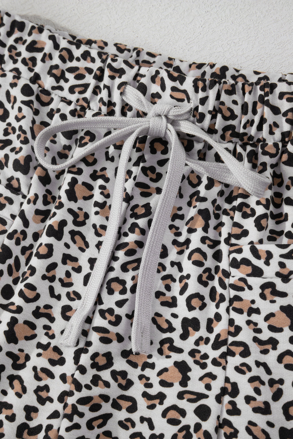 Leopard High-Low Loose Tee & Ankle Length Pants Set | Brown & White | UK 8–22