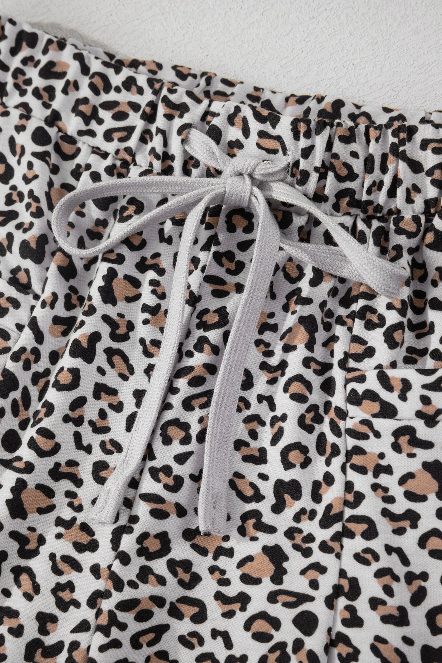 Leopard High-Low Loose Tee & Ankle Length Pants Set | Brown & White | UK 8–22