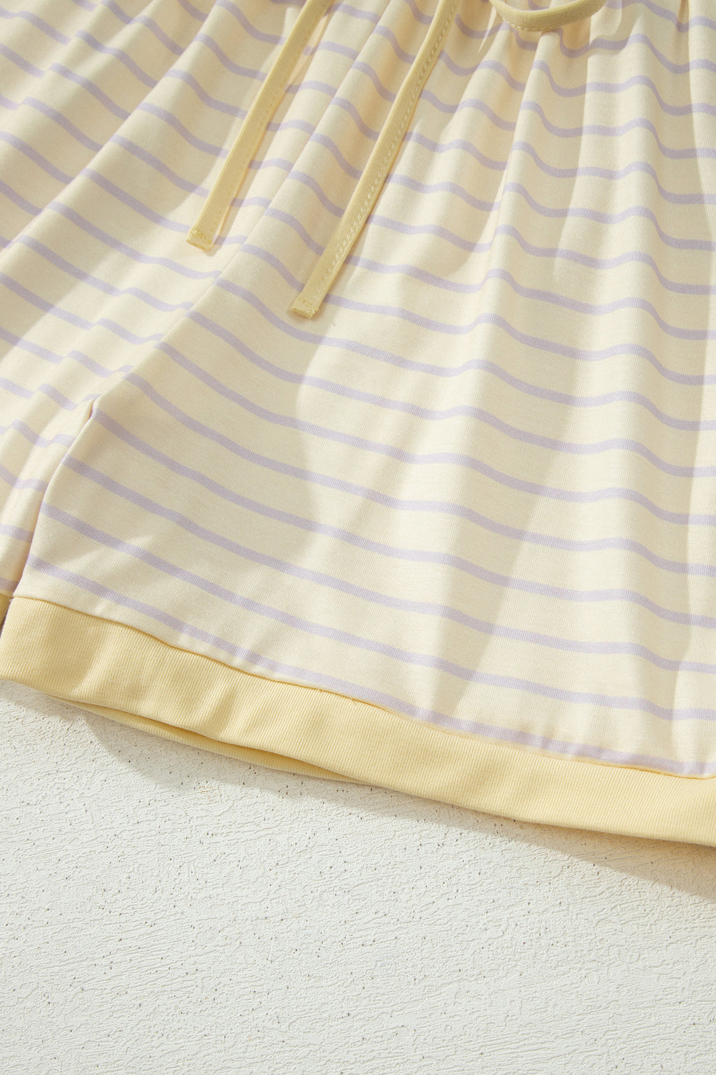 Yellow Stripe Relaxed Tee & Drawstring Shorts Co-ord Set | UK 8–22