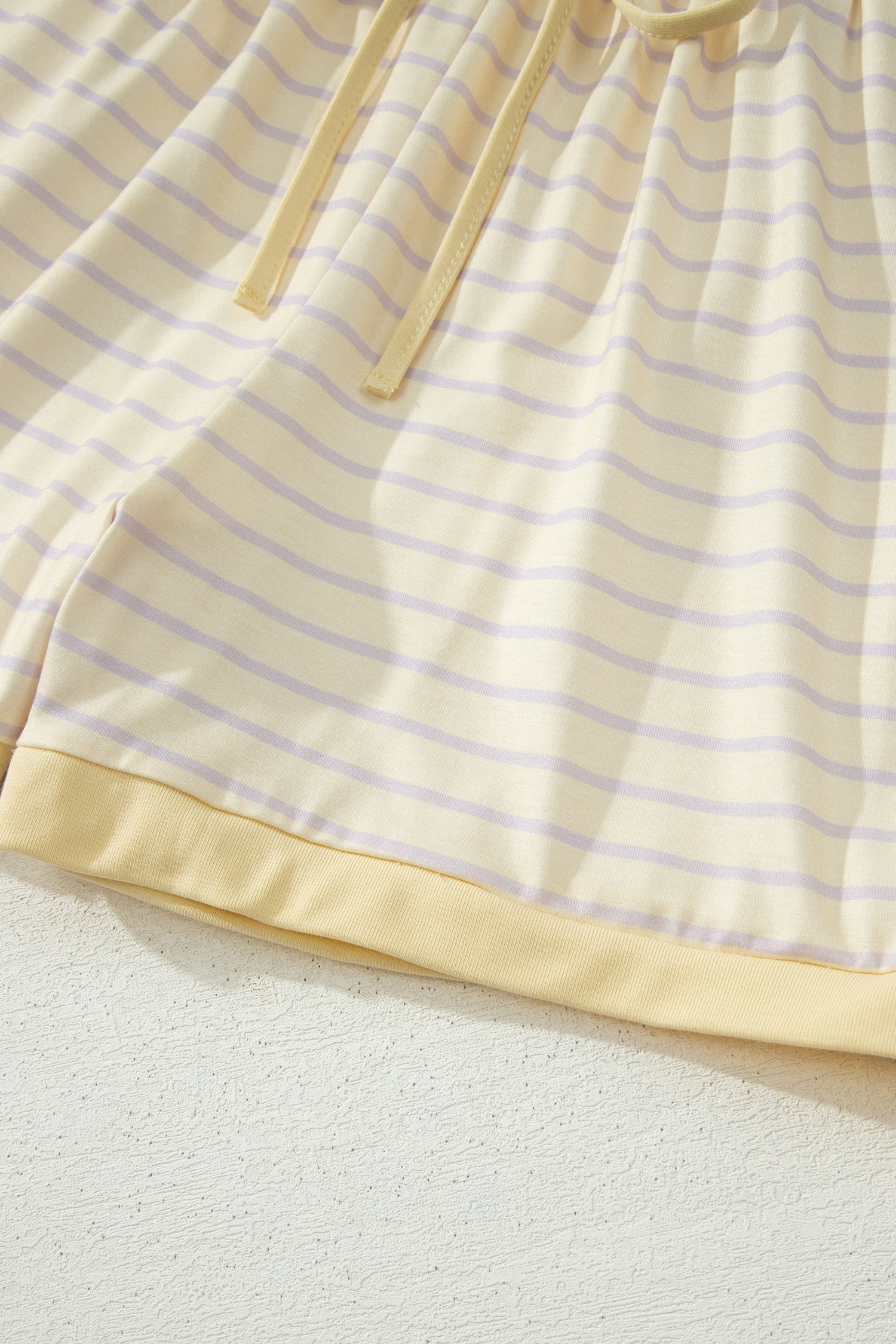 Yellow Stripe Relaxed Tee & Drawstring Shorts Co-ord Set | UK 8–22
