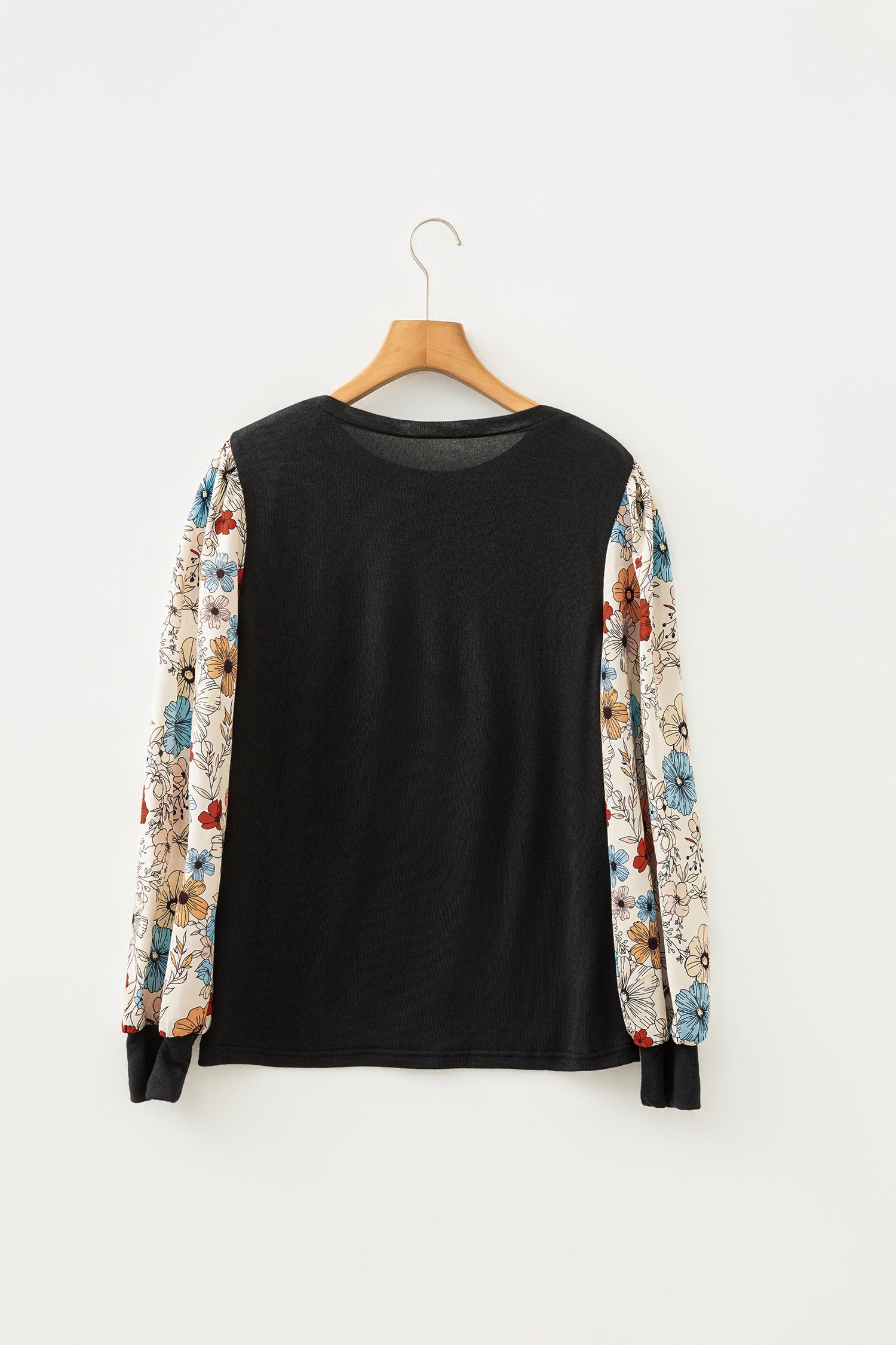 Women's Khaki & Apricot Leopard Patchwork Puff Sleeve Top S-XL at LivelyLooks