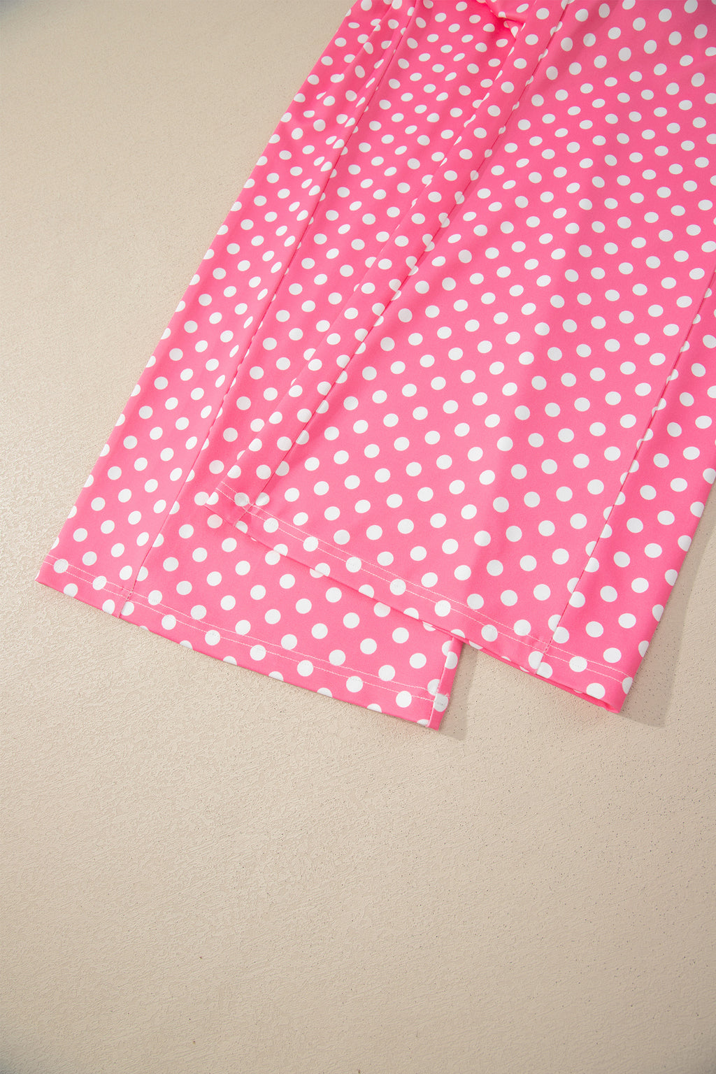 Polka Dot Halter Tank & Wide Leg Pants 2-Piece Set Blue & Pink