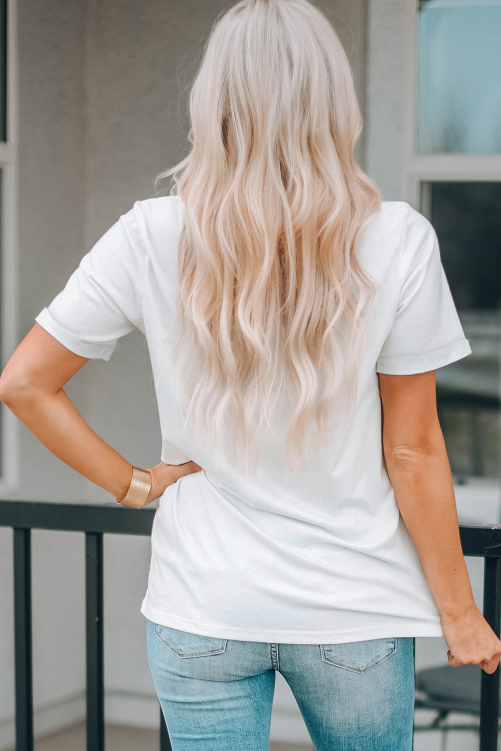 Shop White Stars and Stripes Crew Neck Graphic Tee S-3XL at LivelyLooks