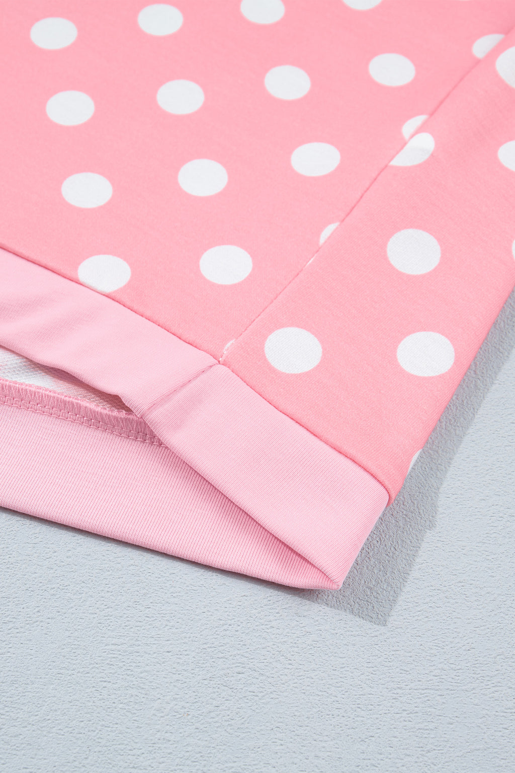 Polka Dot Oversized Top & Shorts Co-ord Set | Beige Pink Blue Green