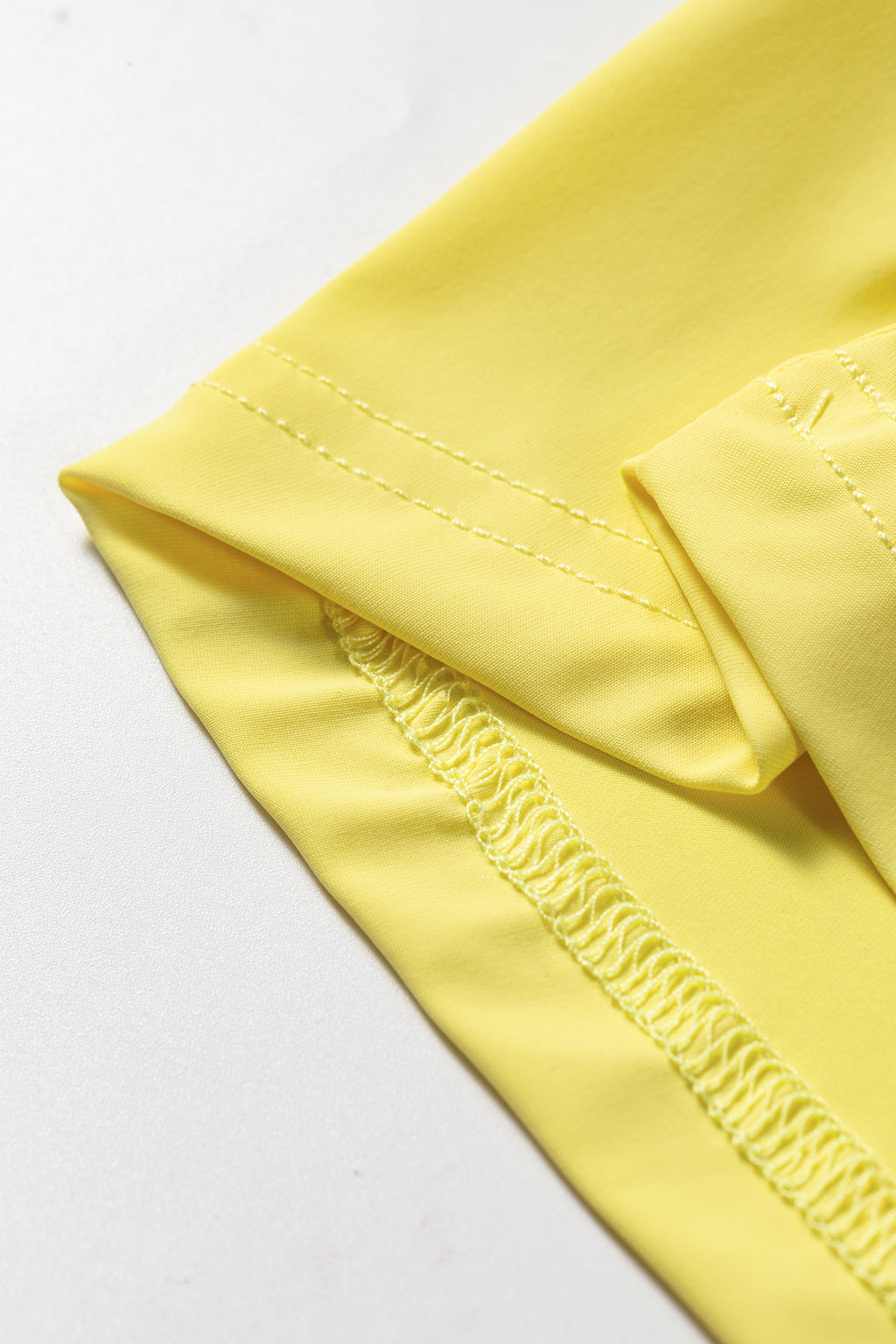 Yellow Back Cutout Active Mini Dress with Shorts | UK 8–18