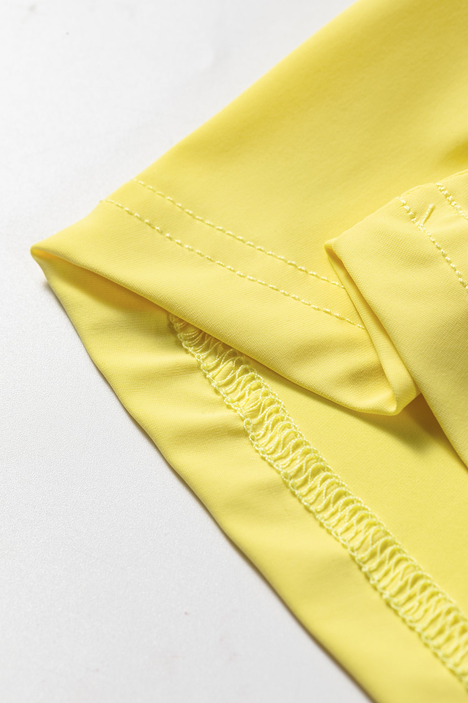 Yellow Back Cutout Active Mini Dress with Shorts | UK 8–18
