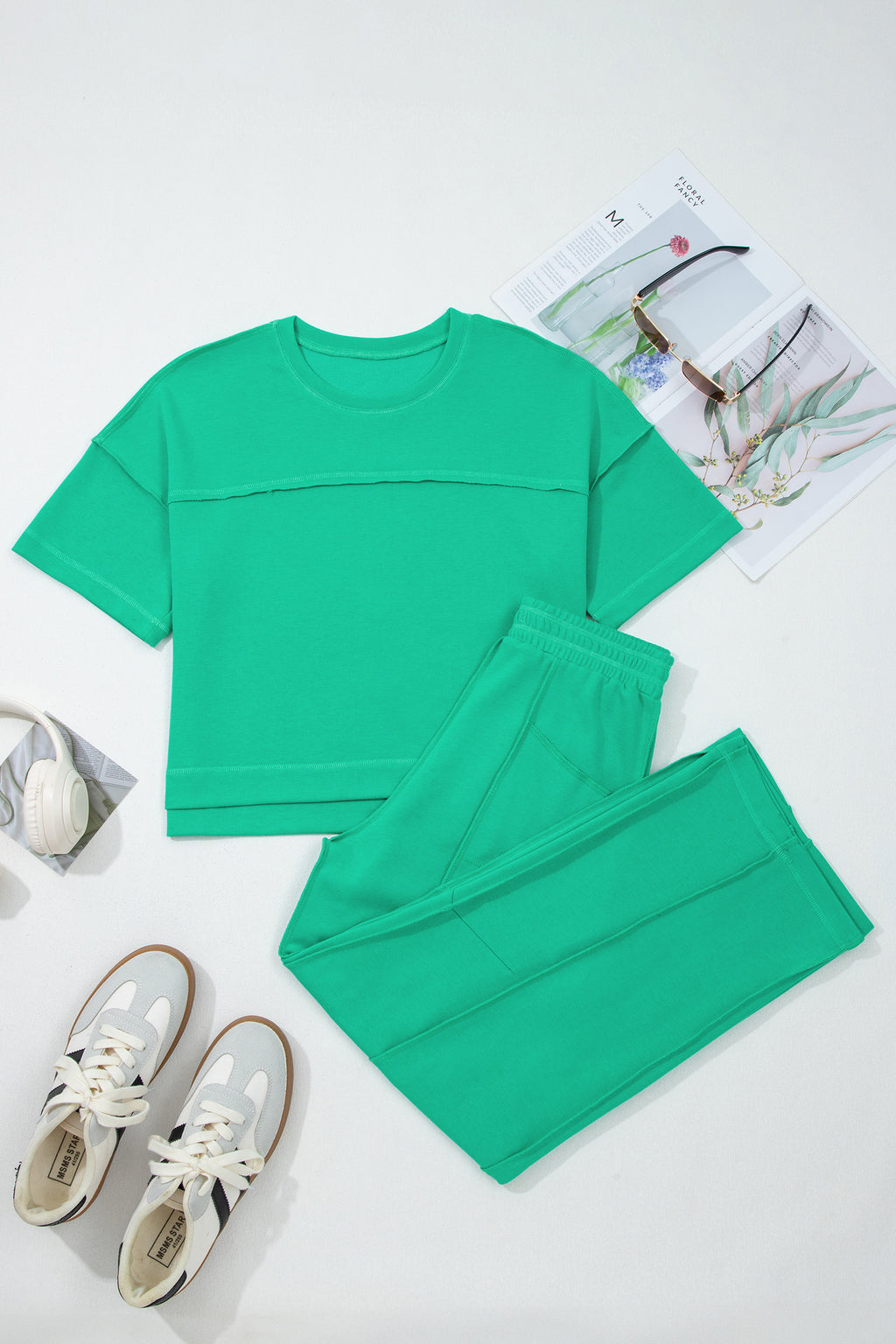 Drop Shoulder Boxy Tee & Barrel Pants Co-ord Set | Multiple Colours | UK 8–26