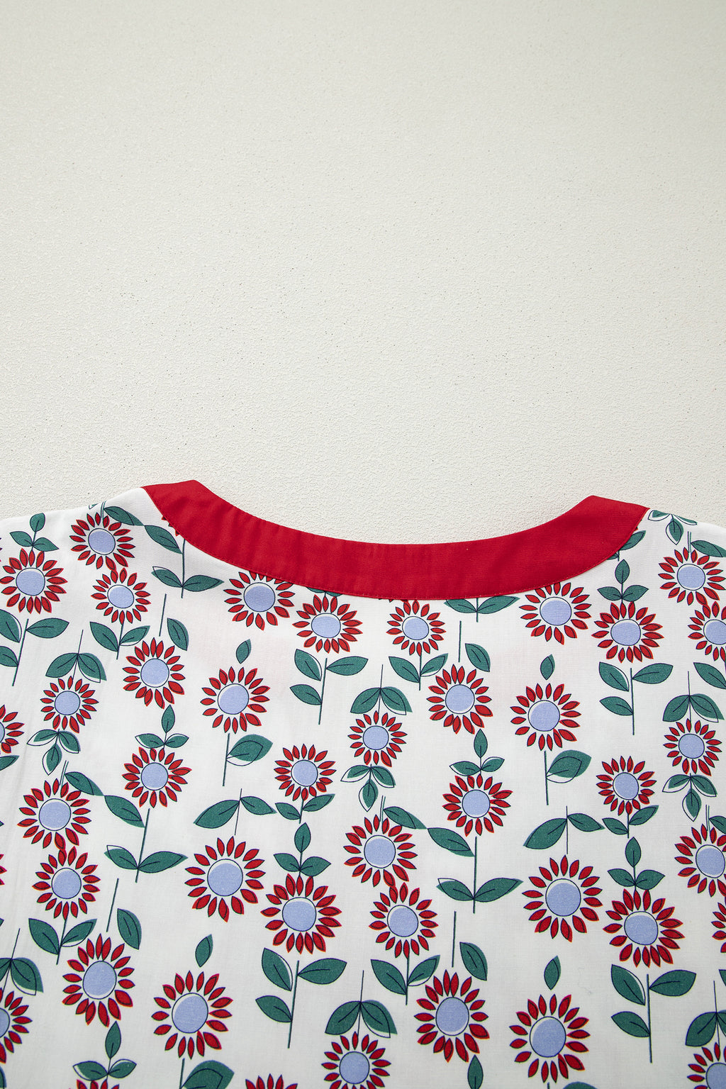 Sunflower Print Flutter Sleeve Maxi Dress Striped Trim Sky Blue Red UK 8-22