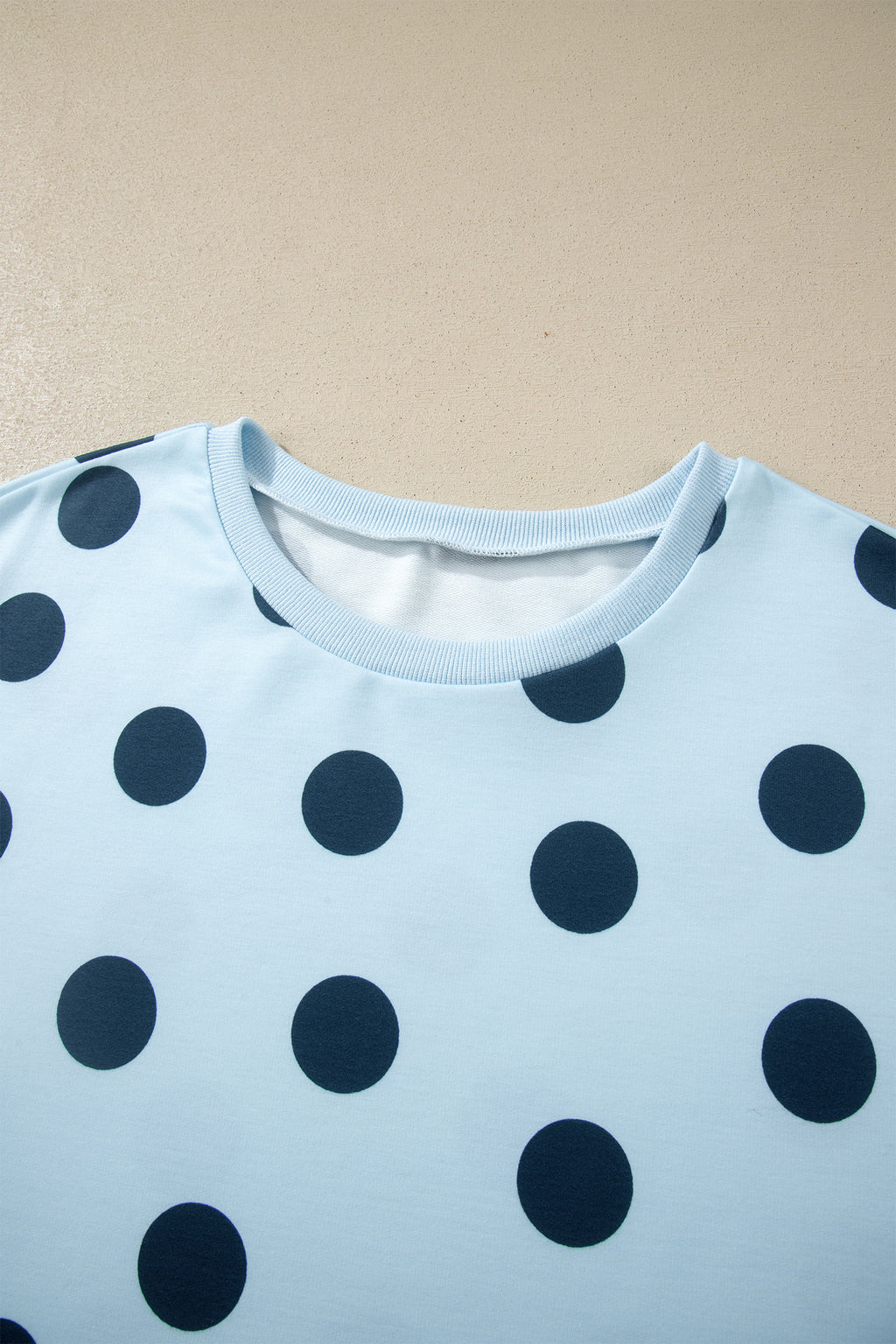 Polka Dot Print Tee & Shorts Co-ord Set | Pink, Black & Sky Blue
