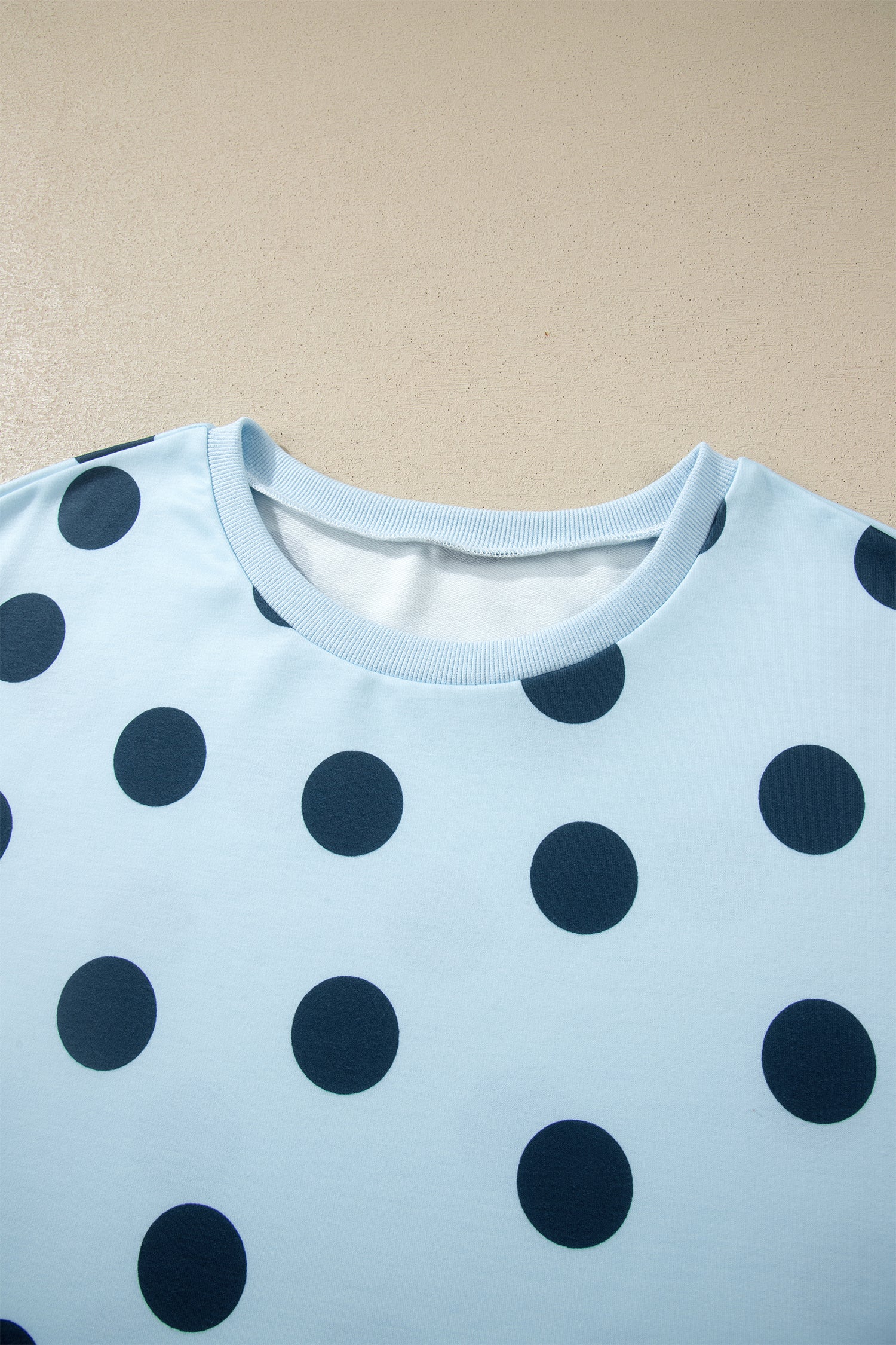 Polka Dot Print Tee & Shorts Co-ord Set | Pink, Black & Sky Blue
