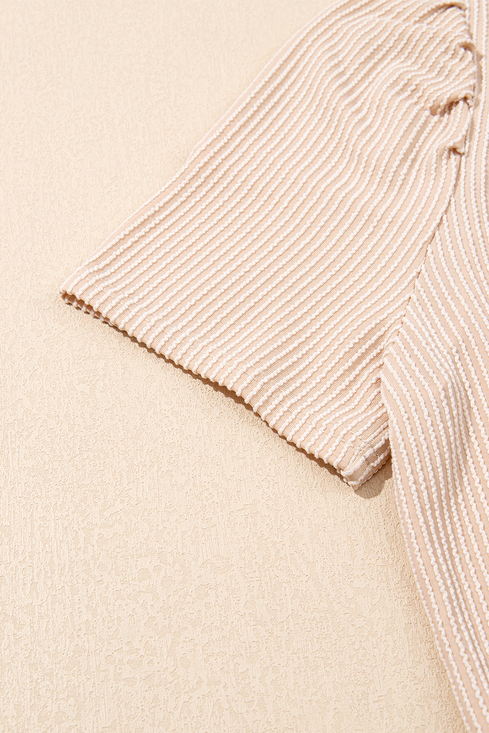 Corded Knit Crew Neck Puff Sleeve Shift Mini Dress S-XL