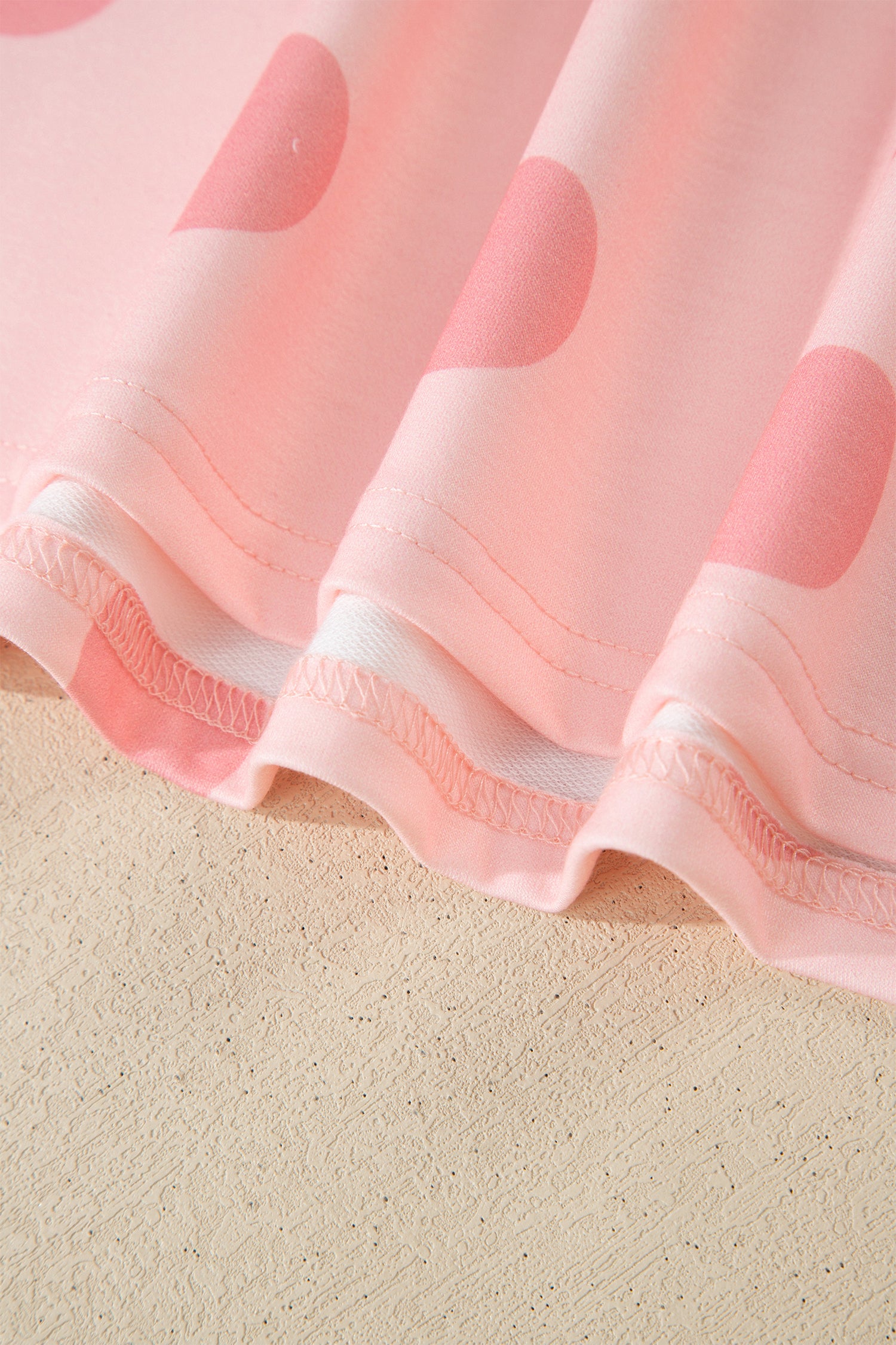 Polka Dot Print Tee & Shorts Co-ord Set | Pink, Black & Sky Blue