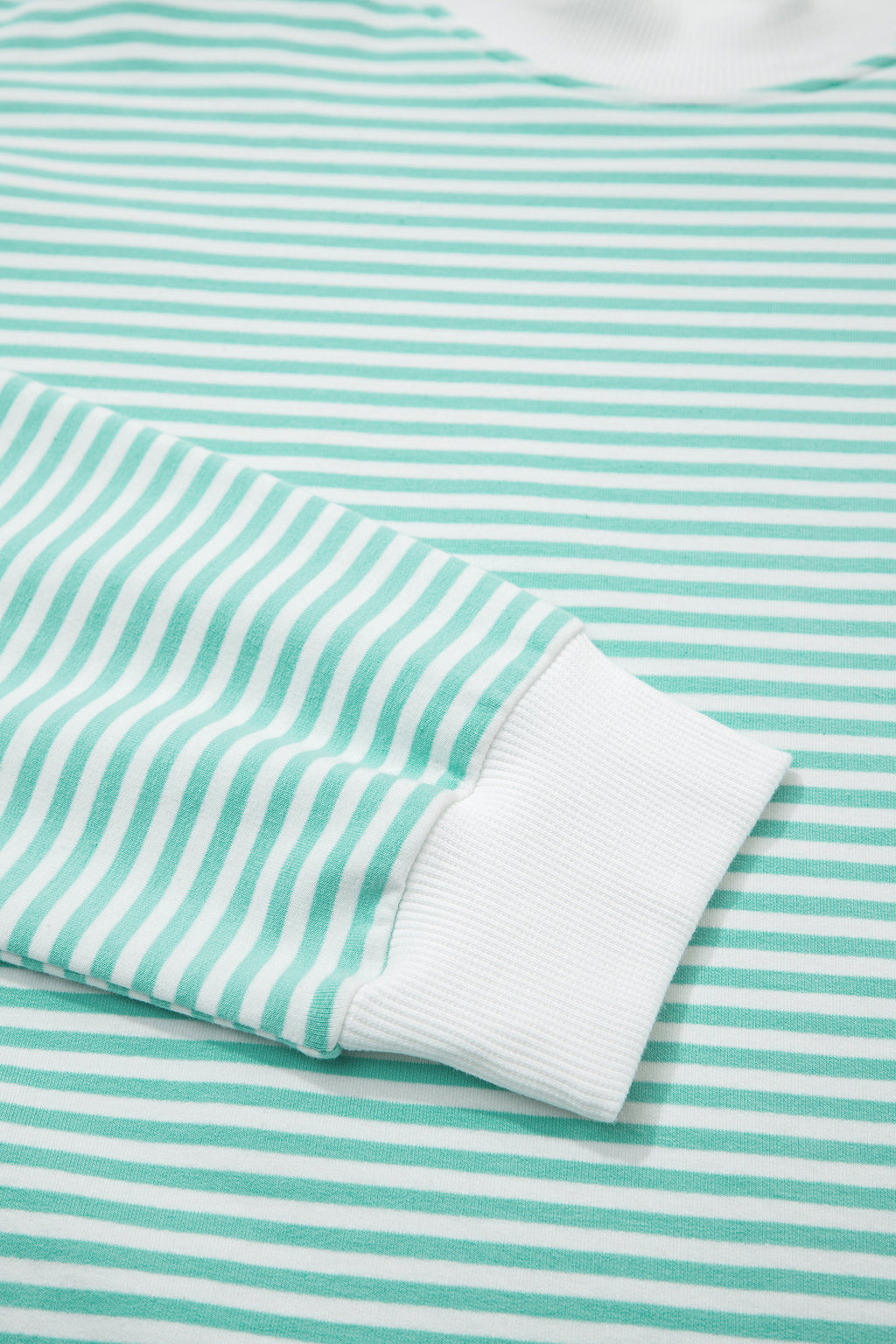 LivelyLooks Striped Oversized Mock Neck Sweatshirt & Shorts Co-ord Set | Blue, Pink, Green | S-XL women's fashion