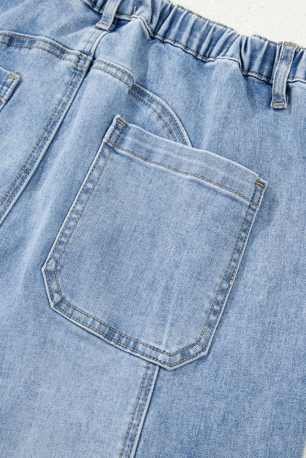 Shop Drawstring Seam Detail Raw Hem Wide Leg Denim Jeans UK 8-22 at LivelyLooks