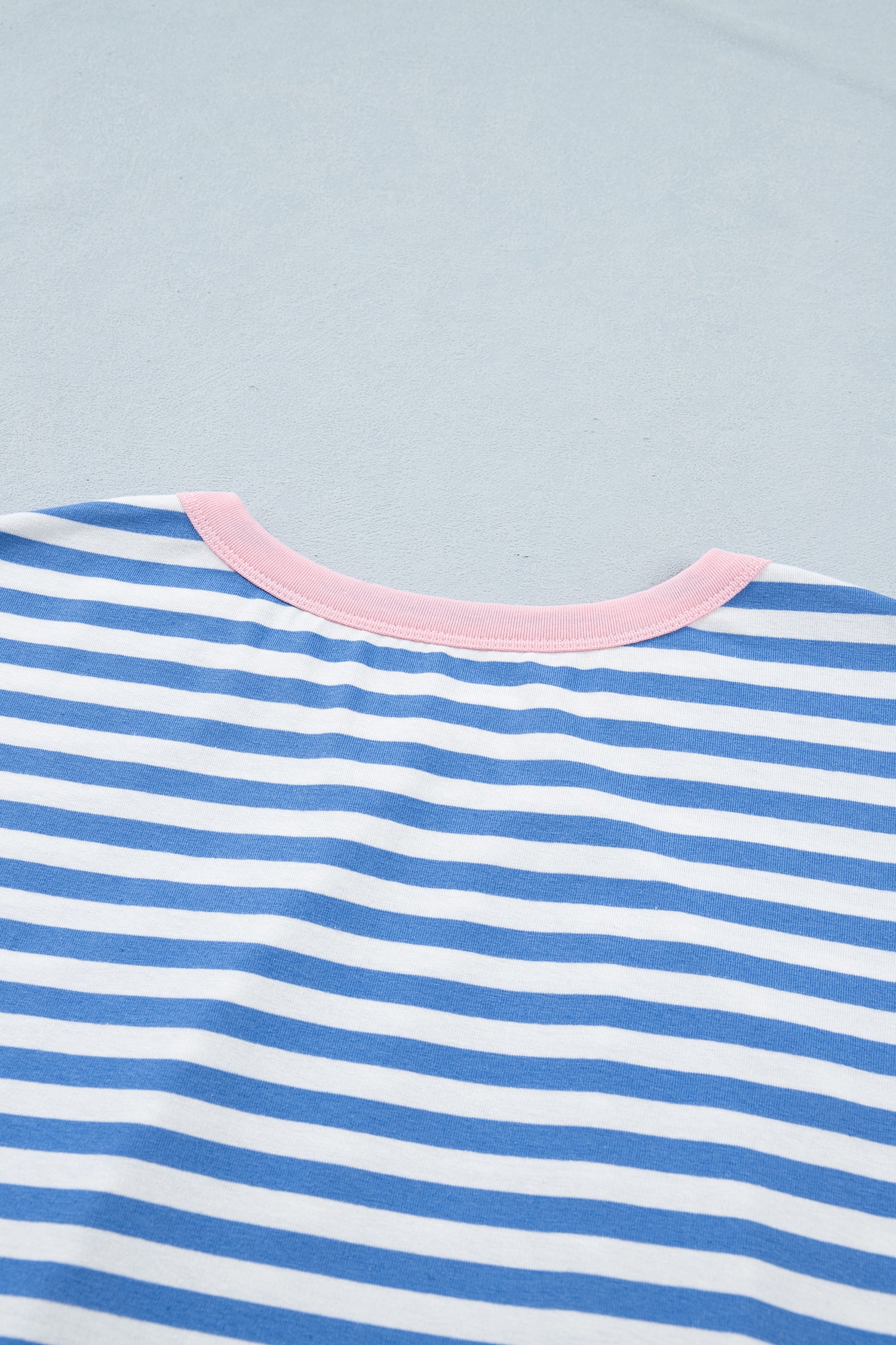 Women's Sky Blue Nautical Stripe Tie Waist Mini Dress at LivelyLooks