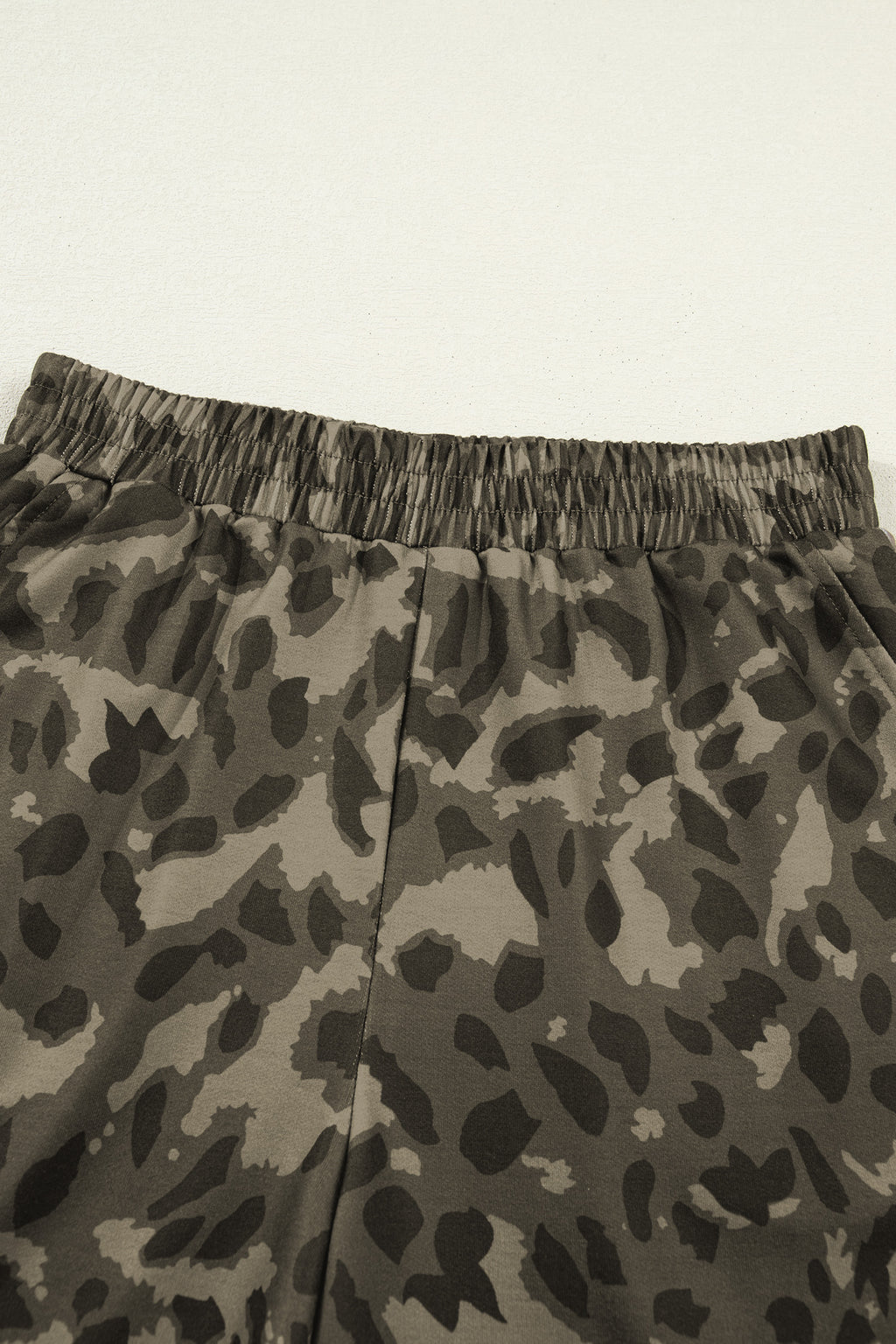 LivelyLooks Brown Leopard Print Crew Neck Tee & Shorts Set Women's S-XL women's fashion