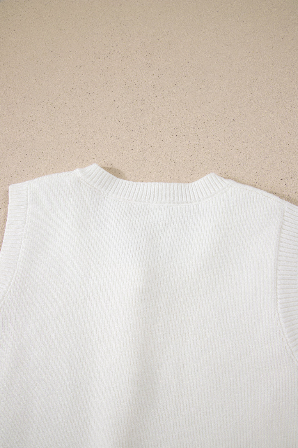 White Yellow Sleeveless Knit Button Sweater Vest Pockets S-XL