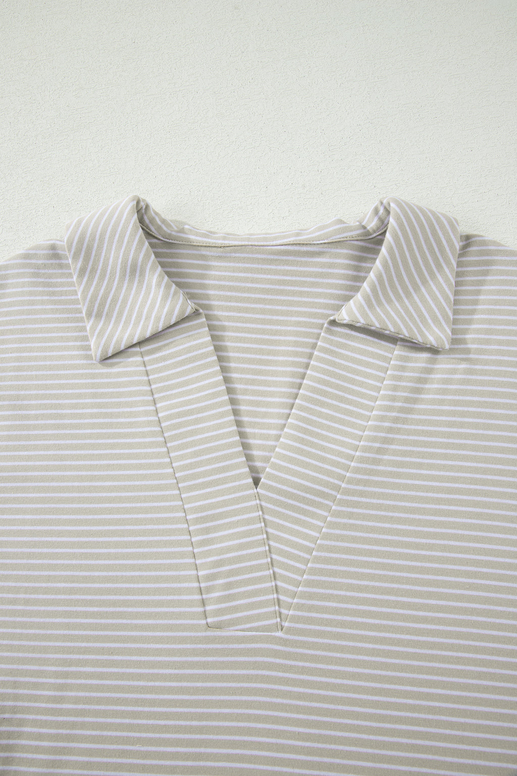 Shop Stripe Dolman Sleeve Polo Shirt and Drawstring Shorts Set Two Piece Co-ord at LivelyLooks