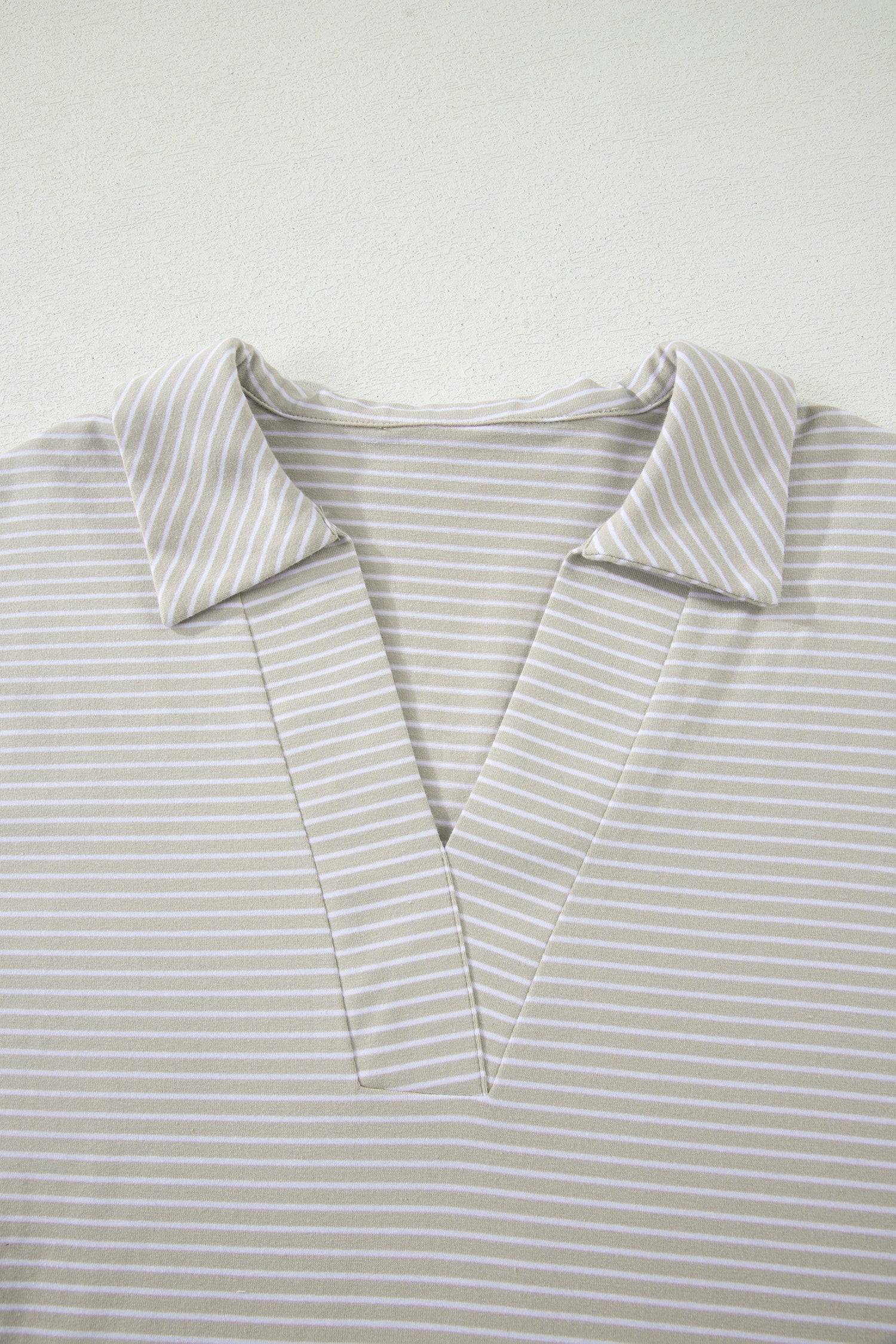 Shop Stripe Dolman Sleeve Polo Shirt and Drawstring Shorts Set Two Piece Co-ord at LivelyLooks