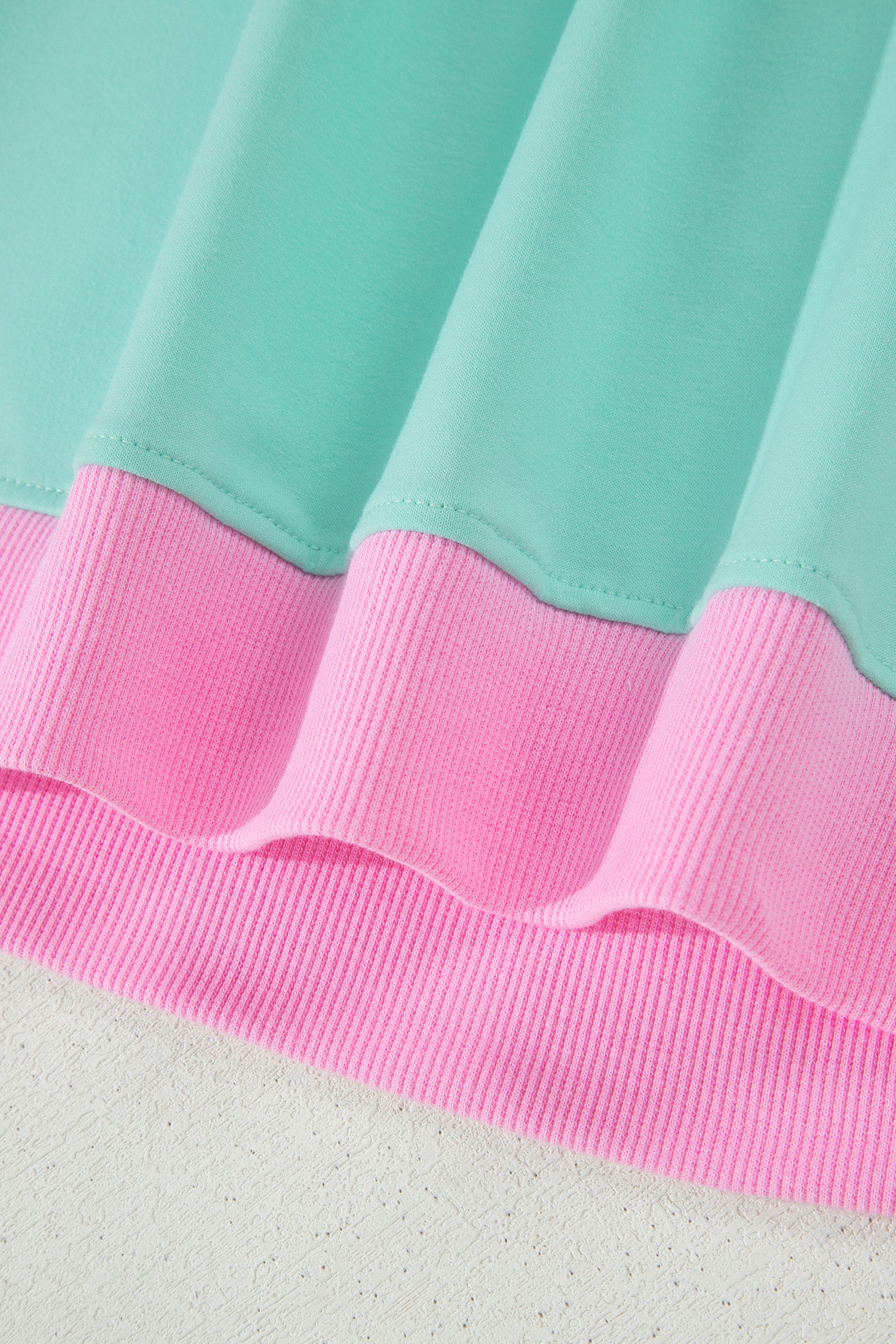 Colourblock Drop Shoulder T-Shirt & Skort 2-Piece Set Beige Black Green