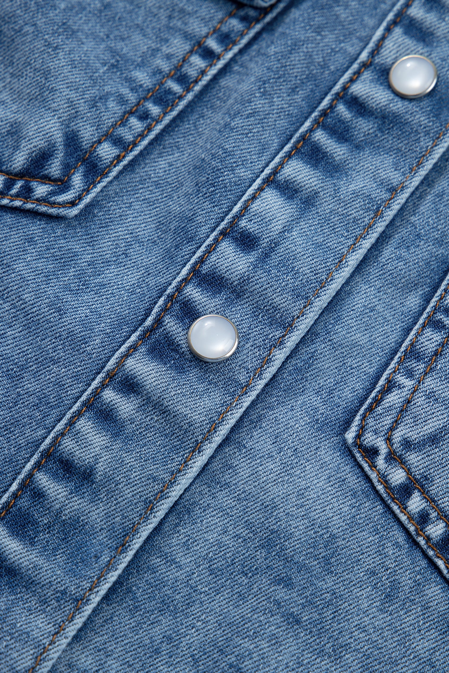 Shop Dusk Blue Buttoned Front Collared Sleeveless Denim Vest at LivelyLooks