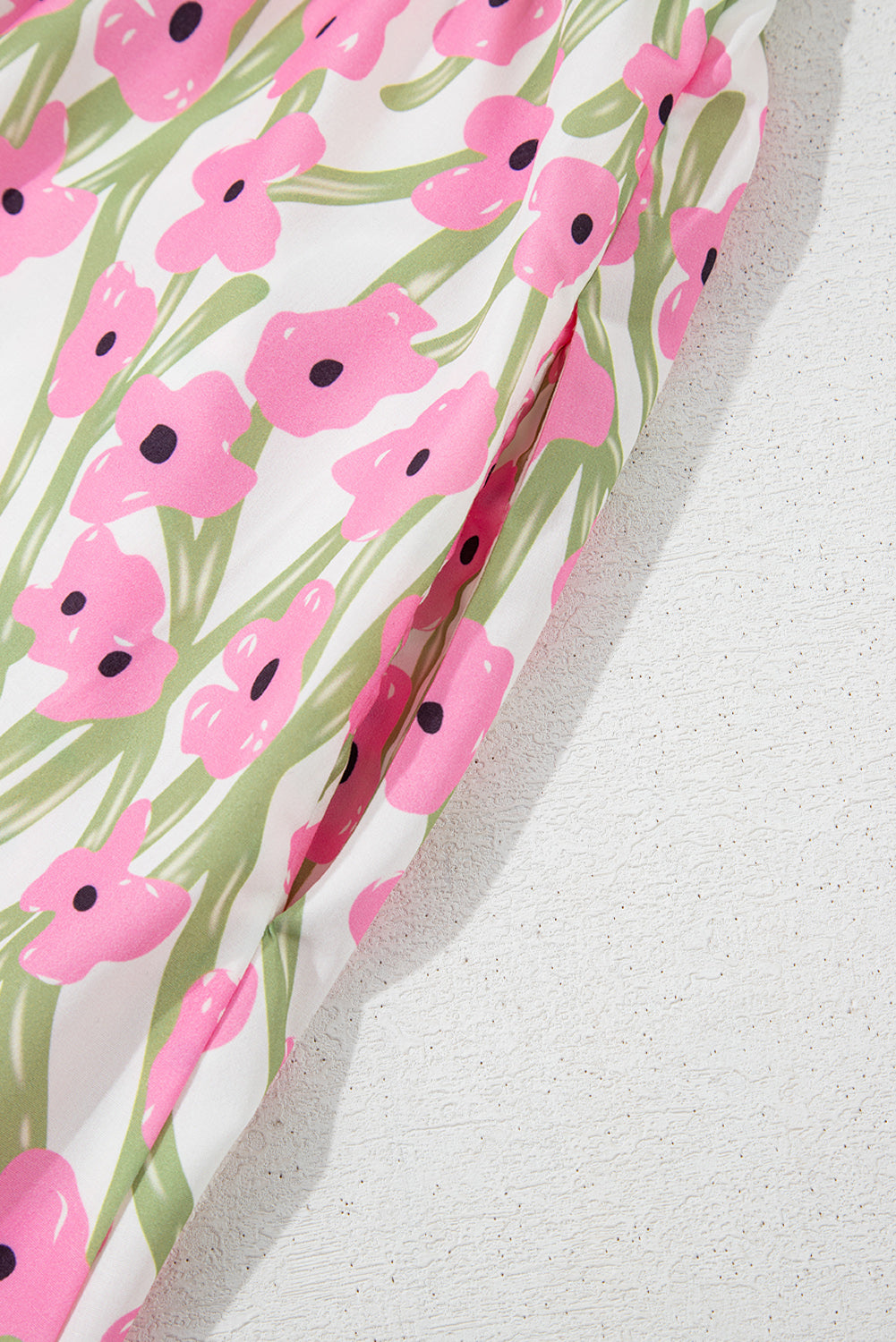 Shop Pink Floral Print Square Neck Ruffled Strap Maxi Dress Summer Boho Casual Sundress at LivelyLooks