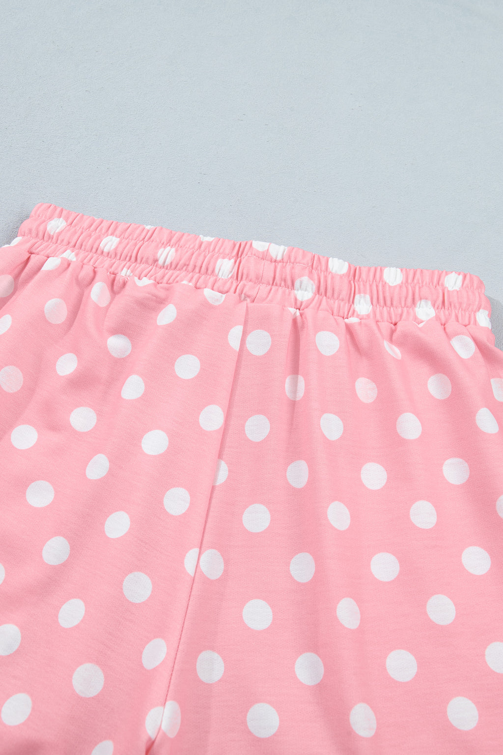 Polka Dot Oversized Top & Shorts Co-ord Set | Beige Pink Blue Green