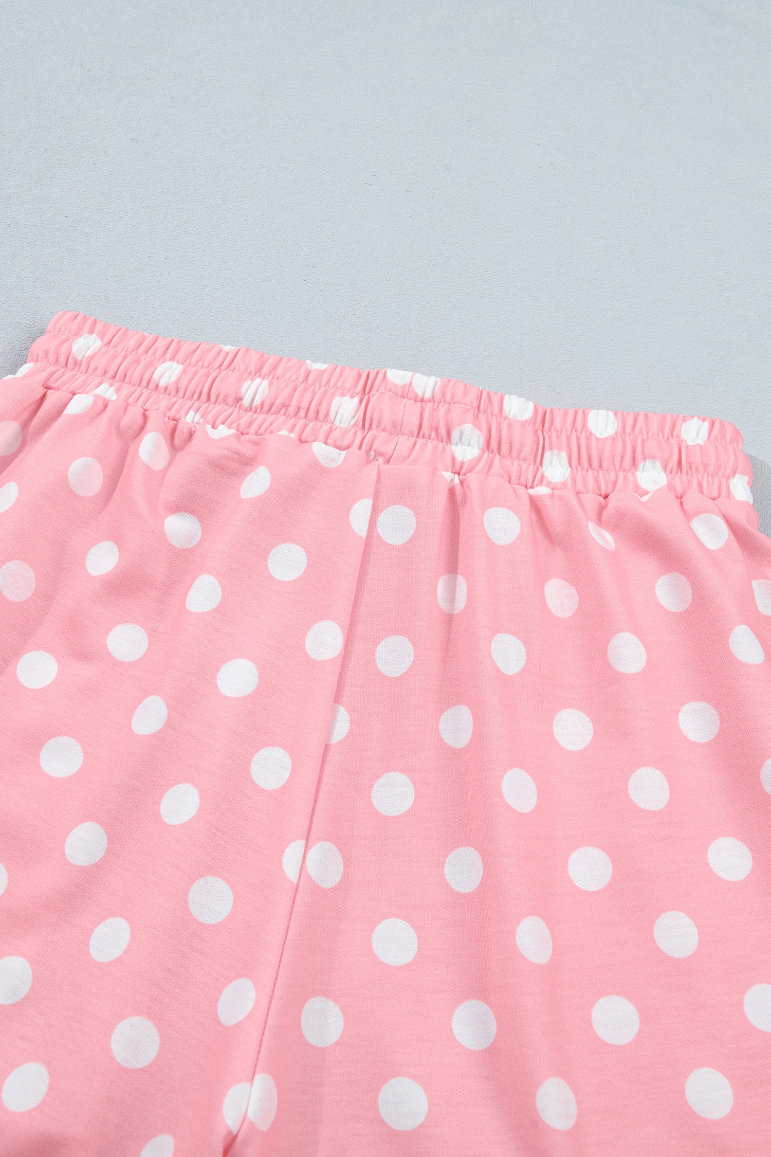 Polka Dot Oversized Top & Shorts Co-ord Set | Beige Pink Blue Green