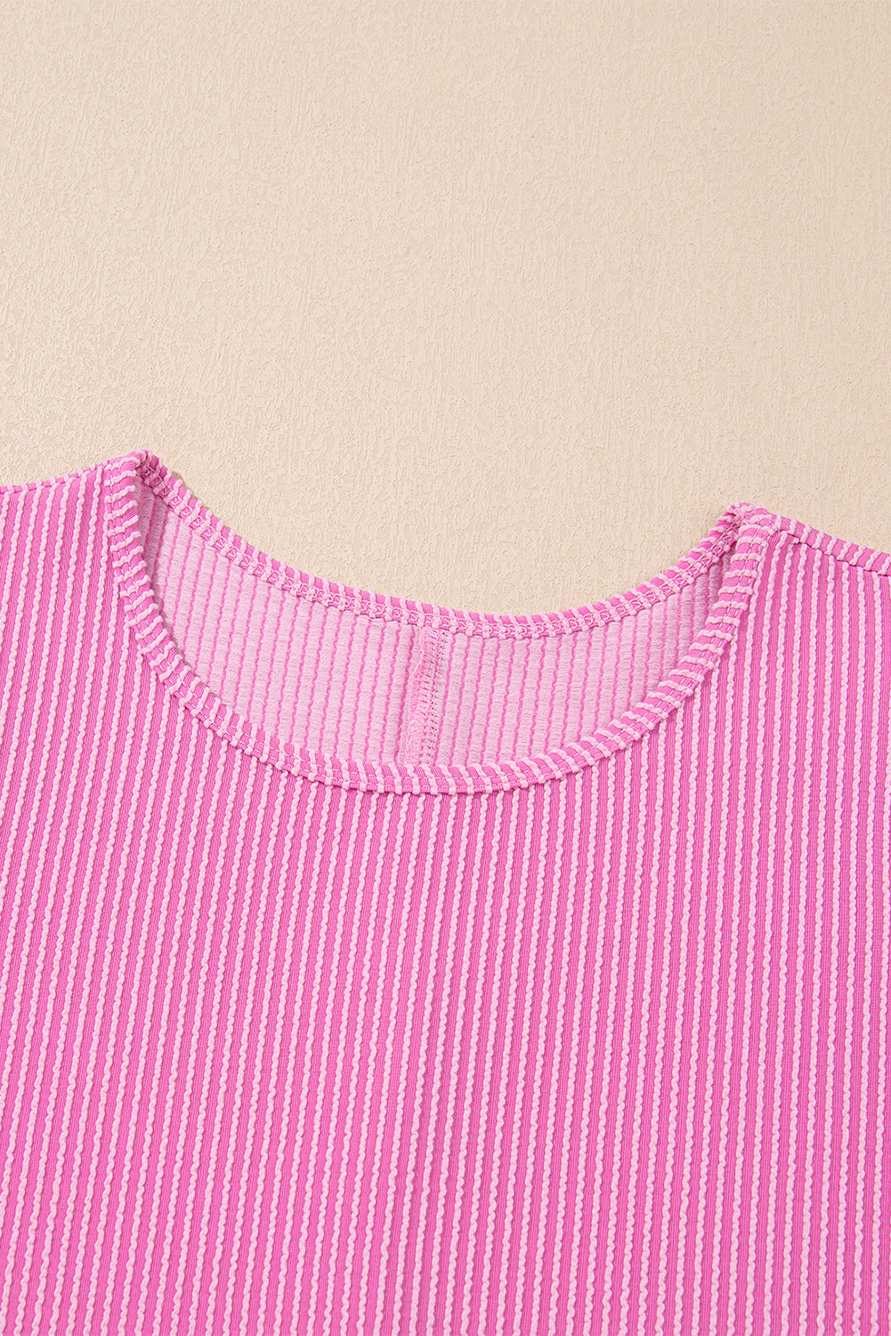 Corded Knit Crew Neck Puff Sleeve Shift Mini Dress S-XL