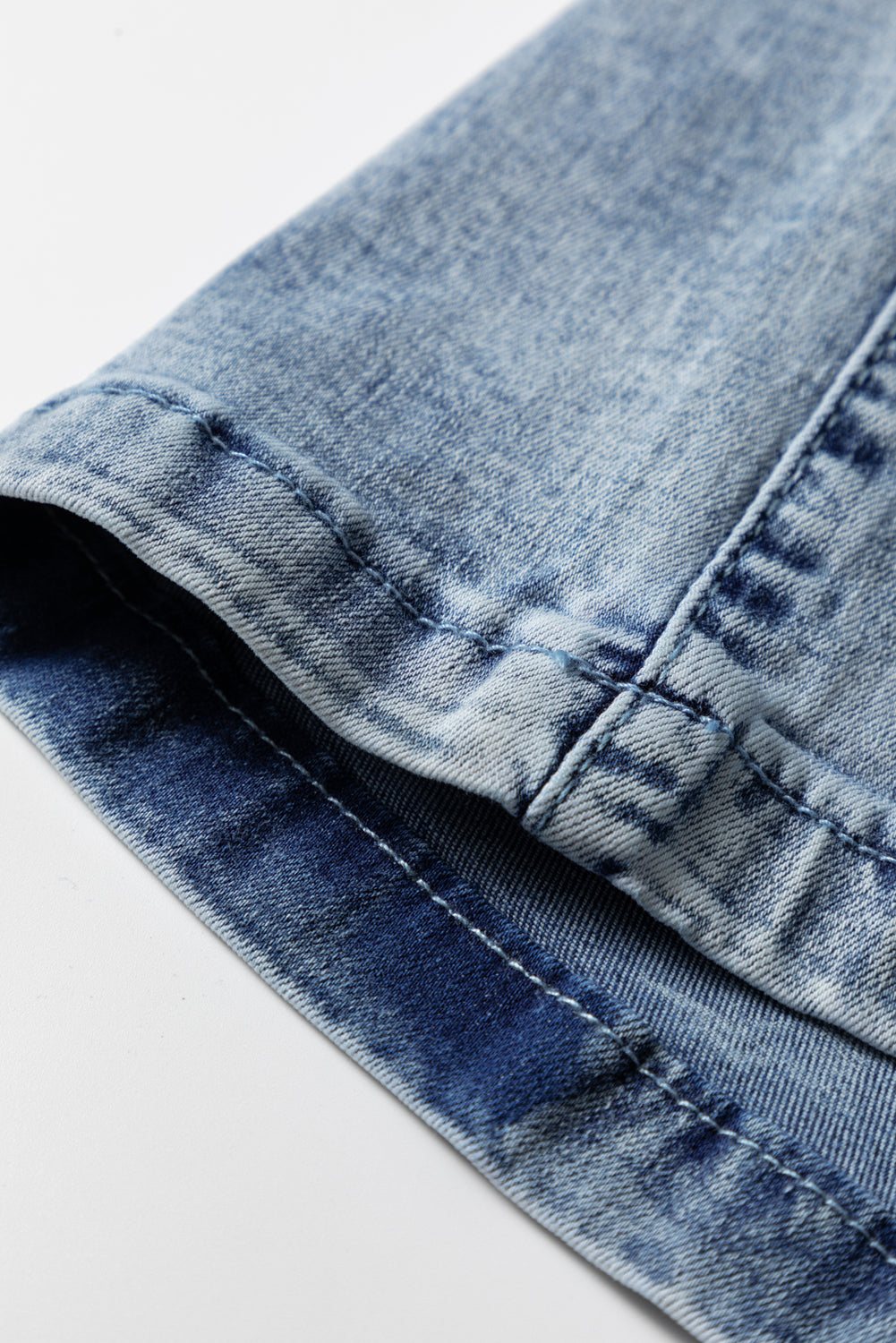 Shop Ashleigh Blue Acid Wash Exposed Seam Drawstring Elastic Waist Barrel Jeans at LivelyLooks